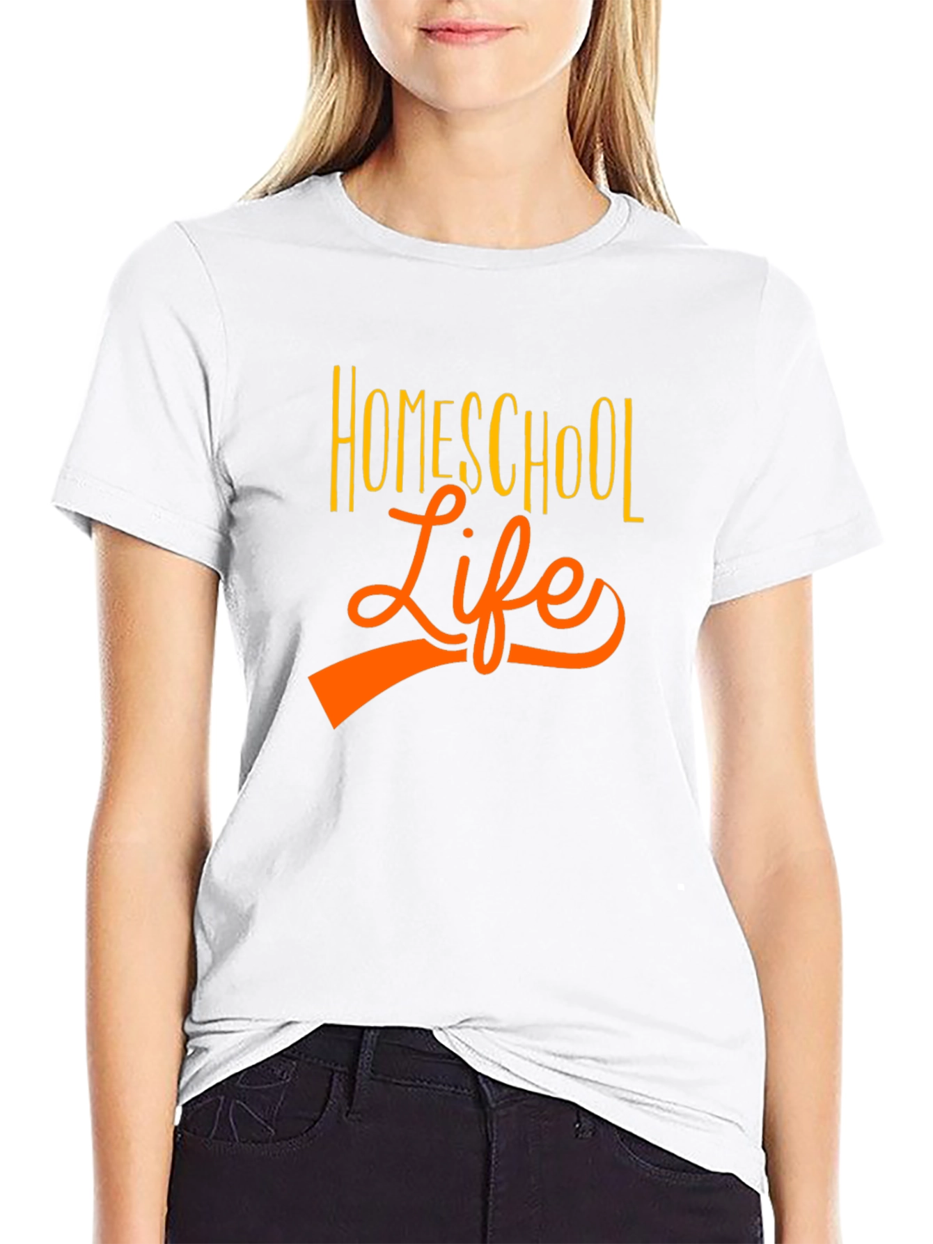 Black Homeschool Life T-Shirt - Black Casual Tee view 9
