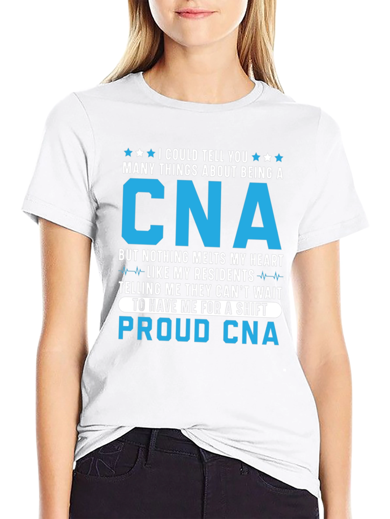 Black Proud CNA T-Shirt for Caregivers view 9