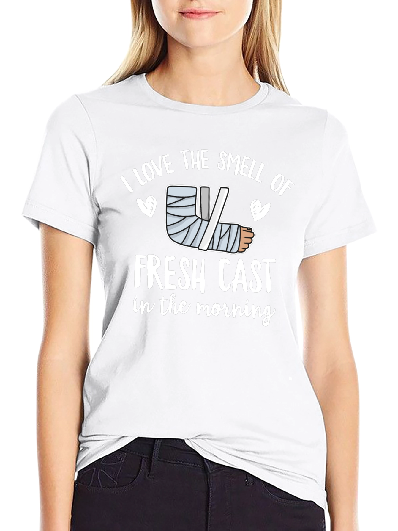 Black I Love the Smell of Fresh Cast T-Shirt view 9