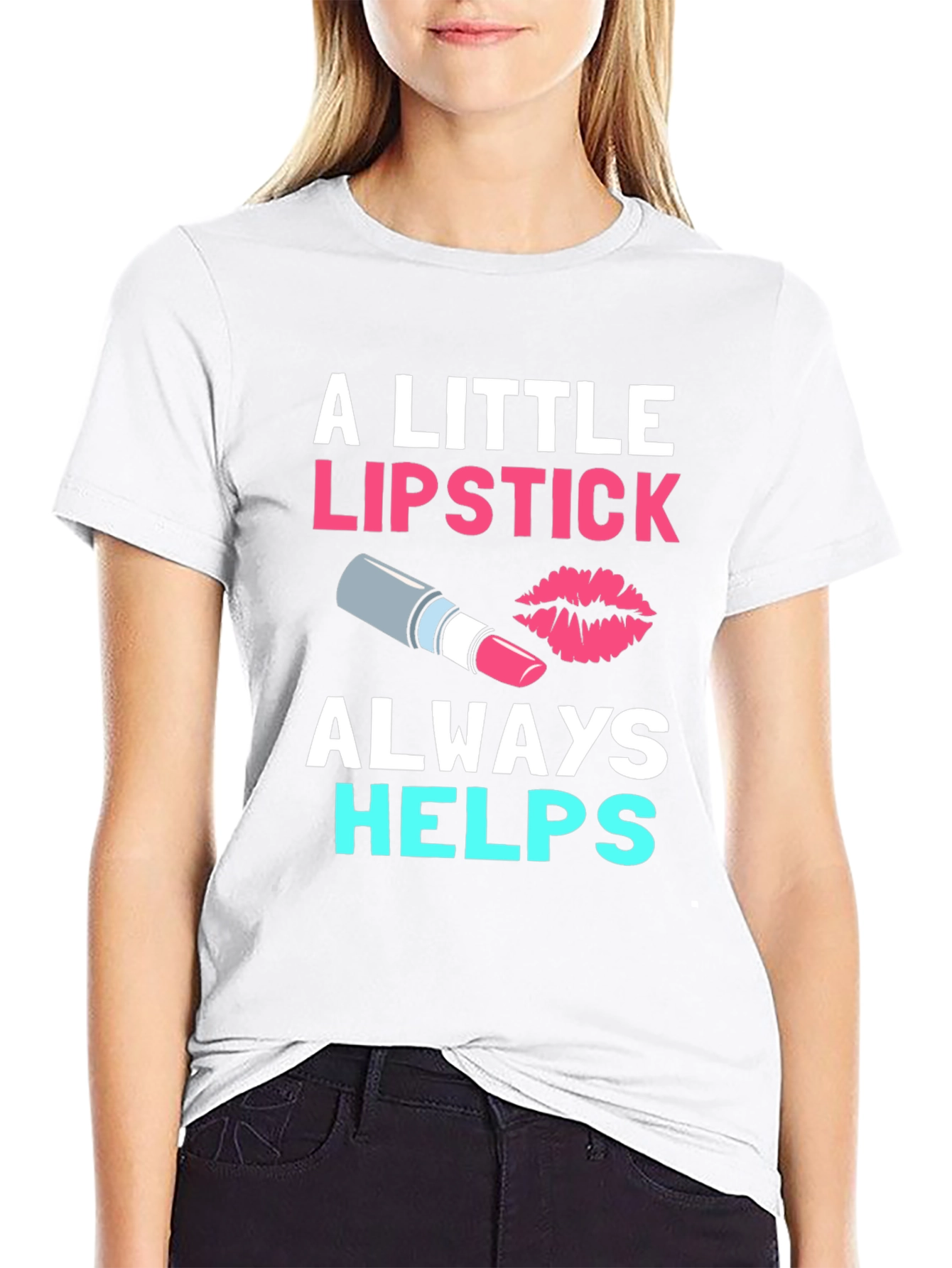 Black Lipstick Helps T-Shirt - Makeup Lover's Tee view 9