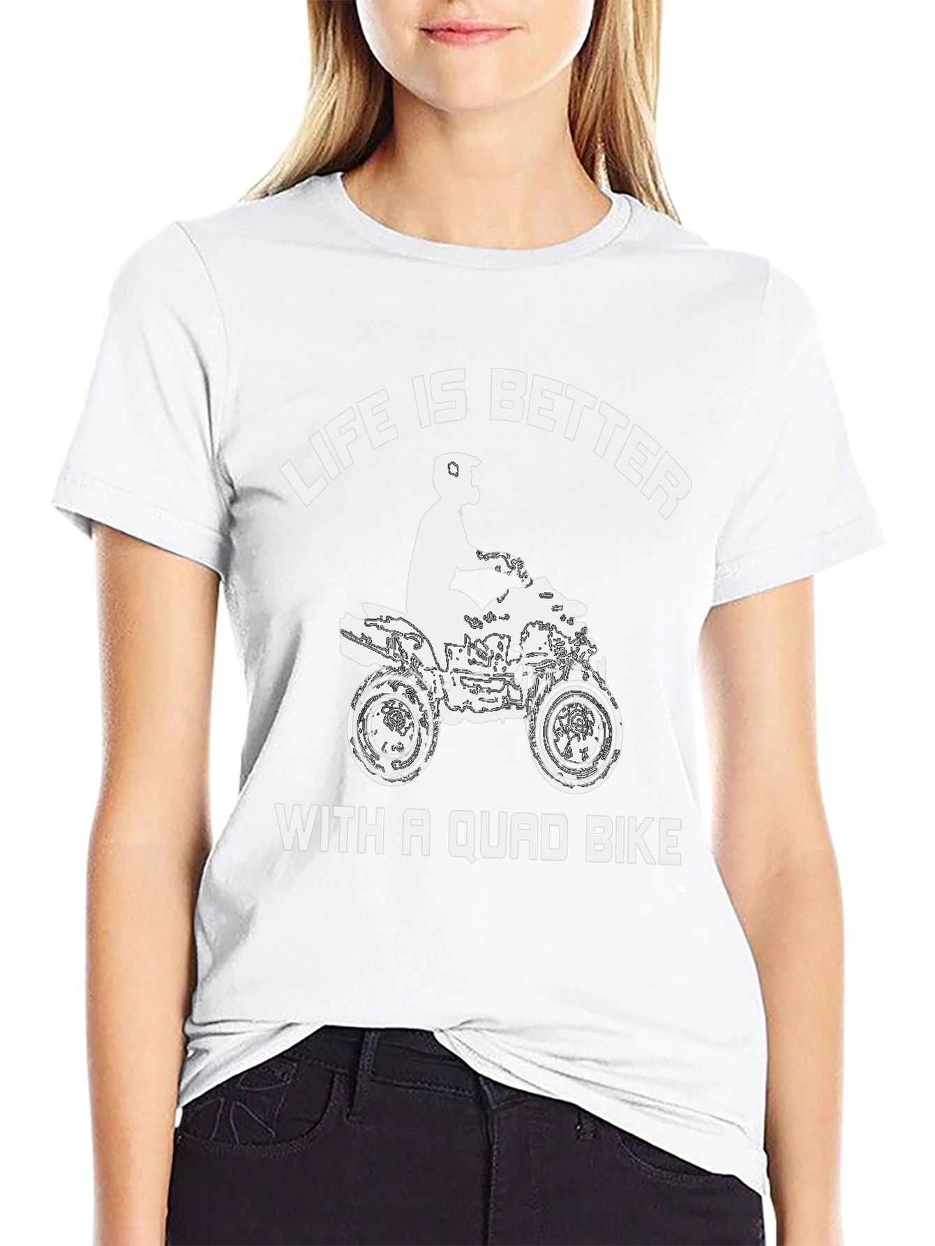 Black Life is Better with a Quad Bike Black T-Shirt view 9