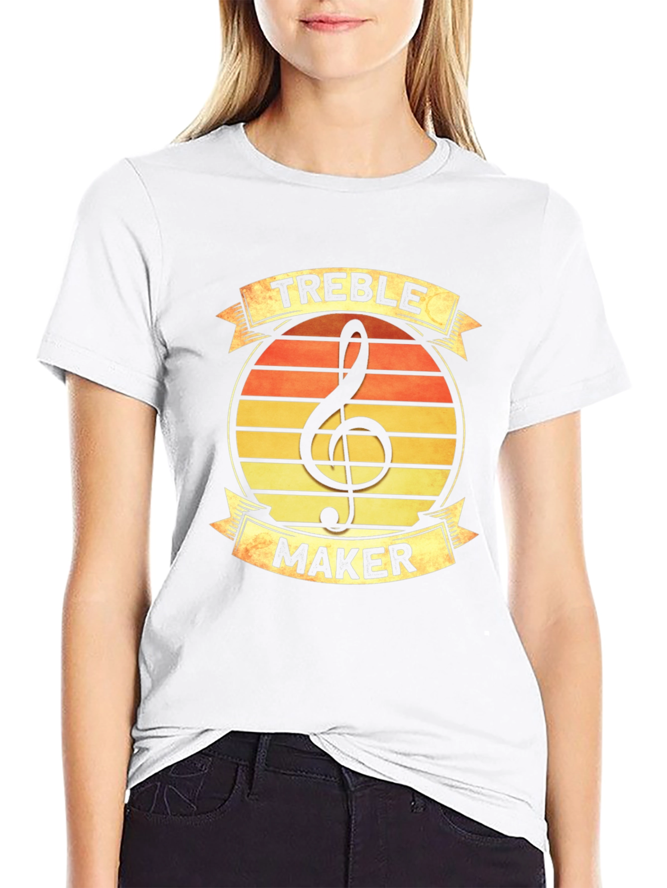Black Treble Maker T-Shirt - Music Lover Apparel view 9