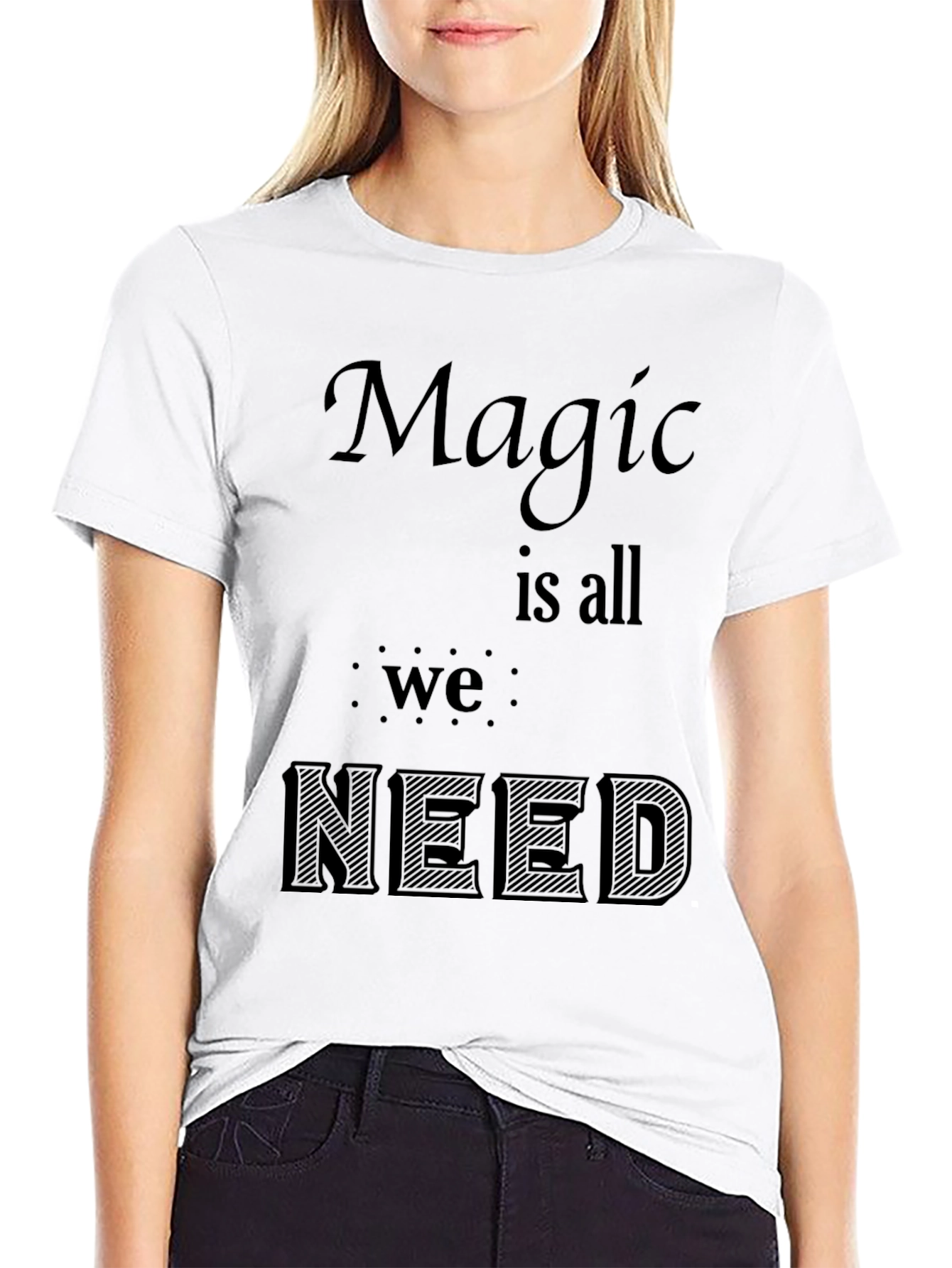 Black Magic is All We Need - Graphic Black T-Shirt view 9