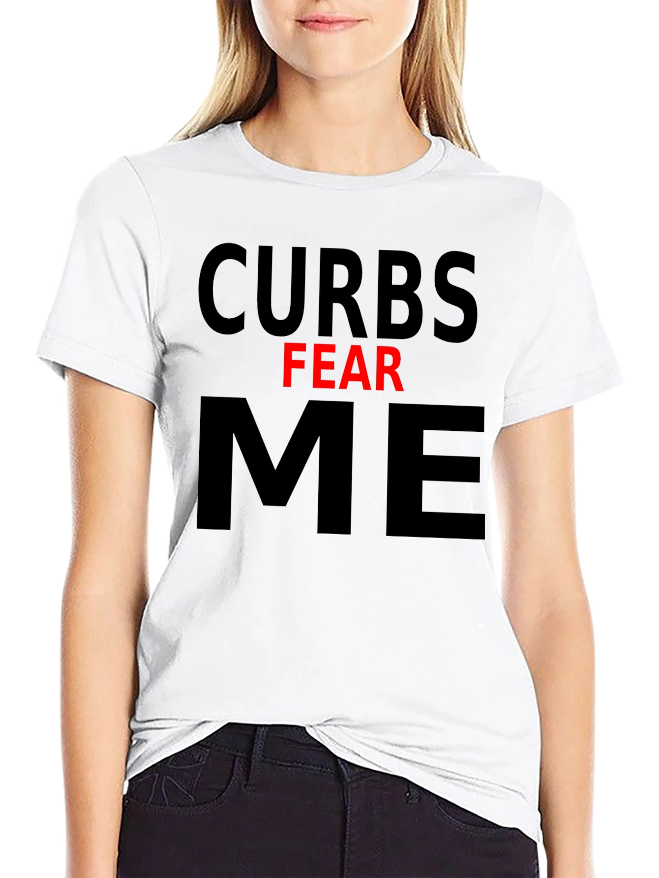 Black Curbs Fear Me Graphic Tee - Black Cotton T-Shirt view 9