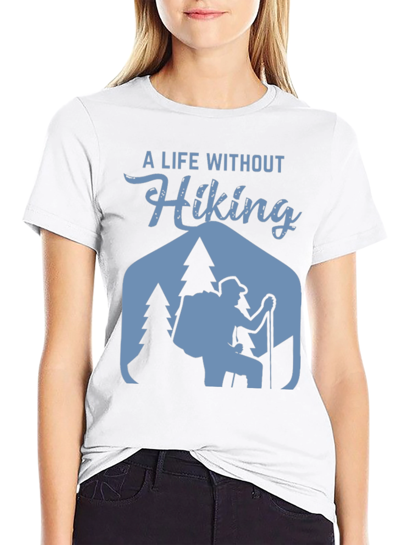 Black Hiking Life T-Shirt - Outdoor Adventure Tee view 9
