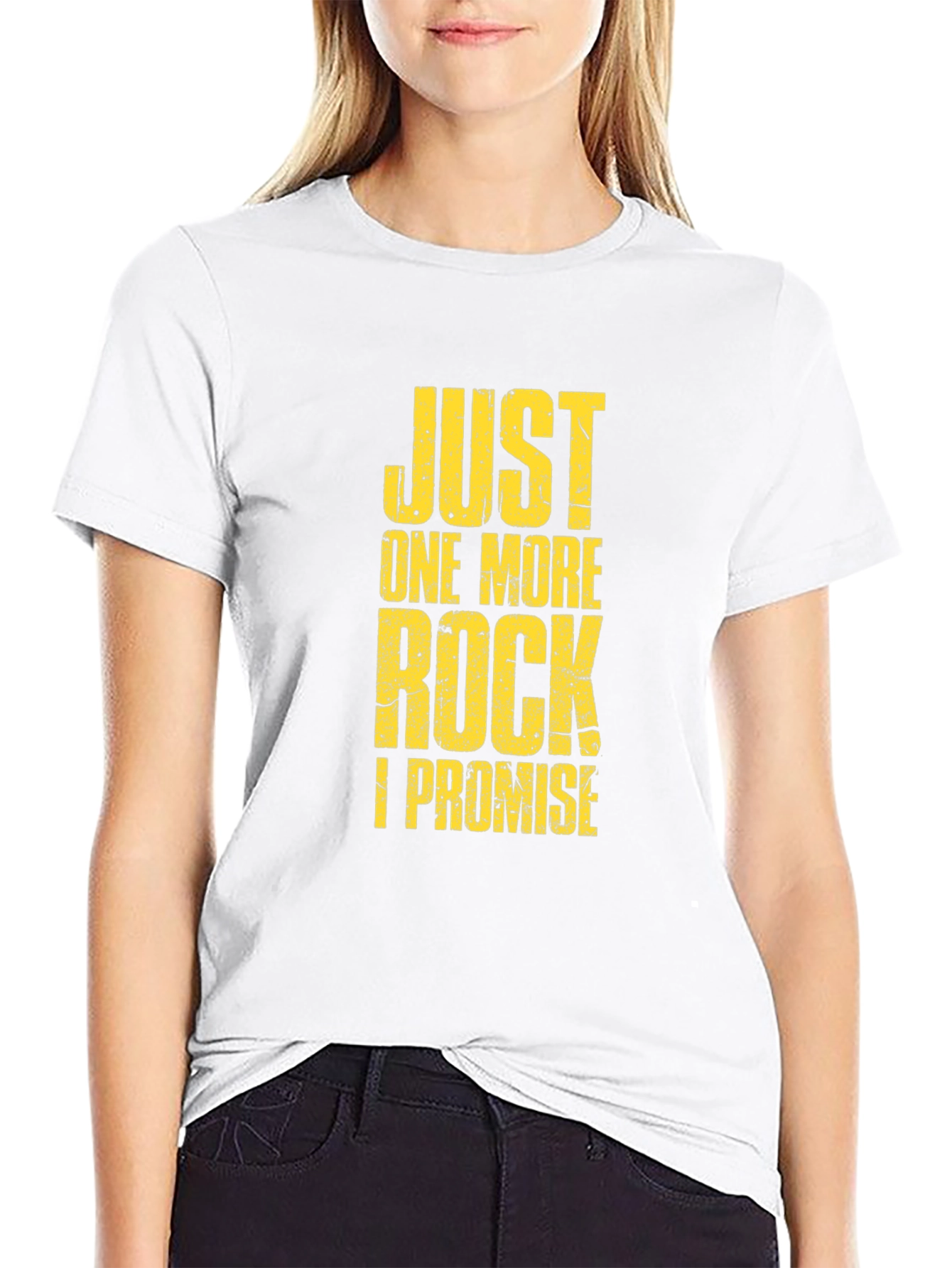 Black Just One More Rock T-Shirt - Funny Geology Tee view 9