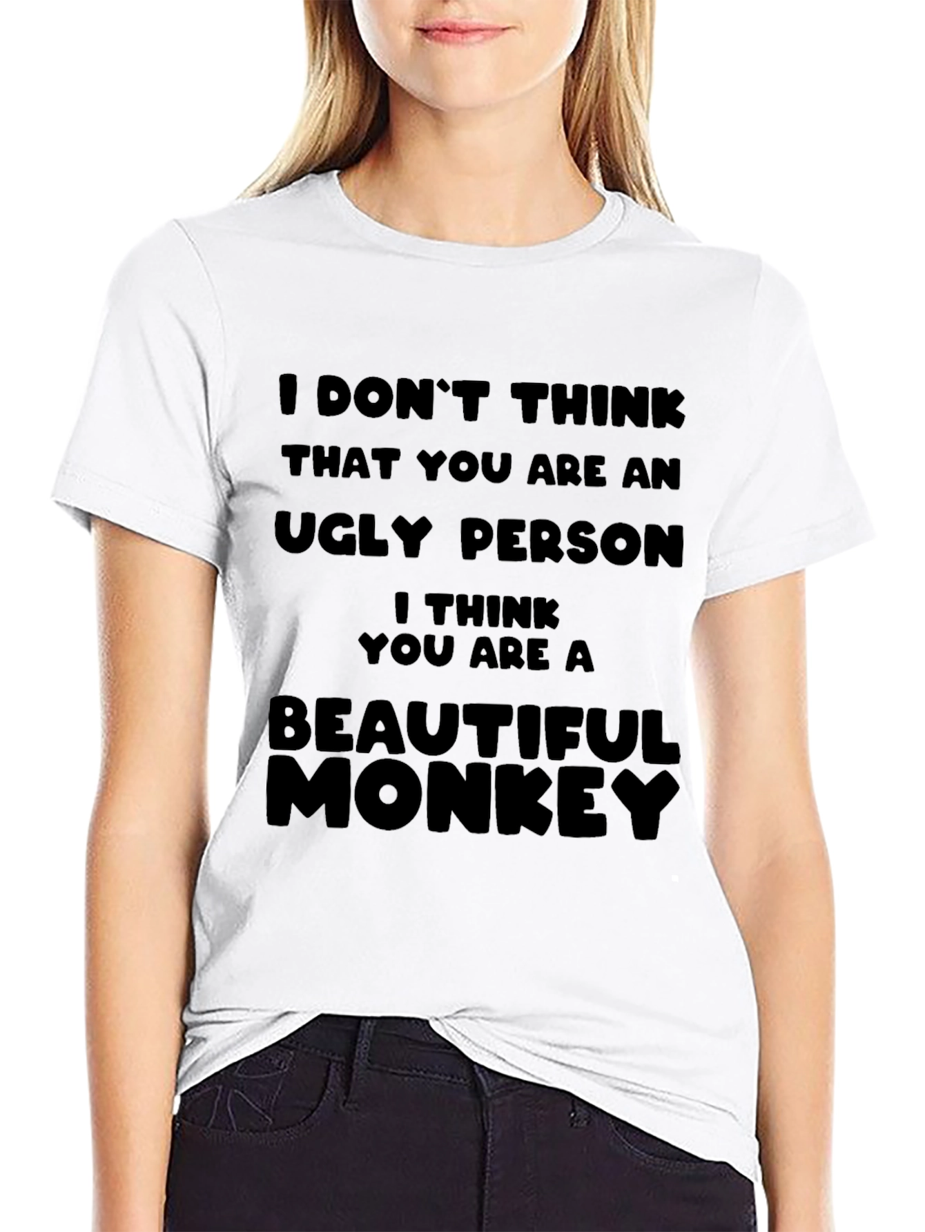 Black Funny Monkey Graphic T-Shirt view 9