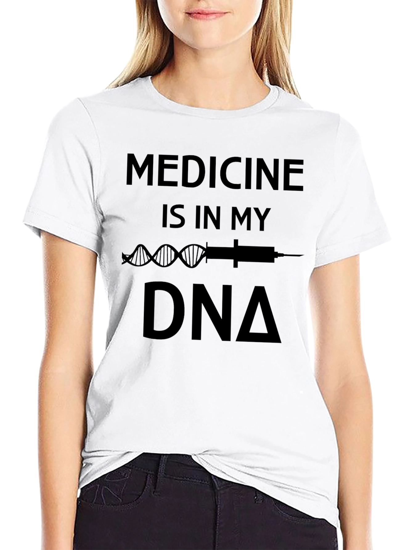 Black Medicine is in My DNA Black T-Shirt view 9