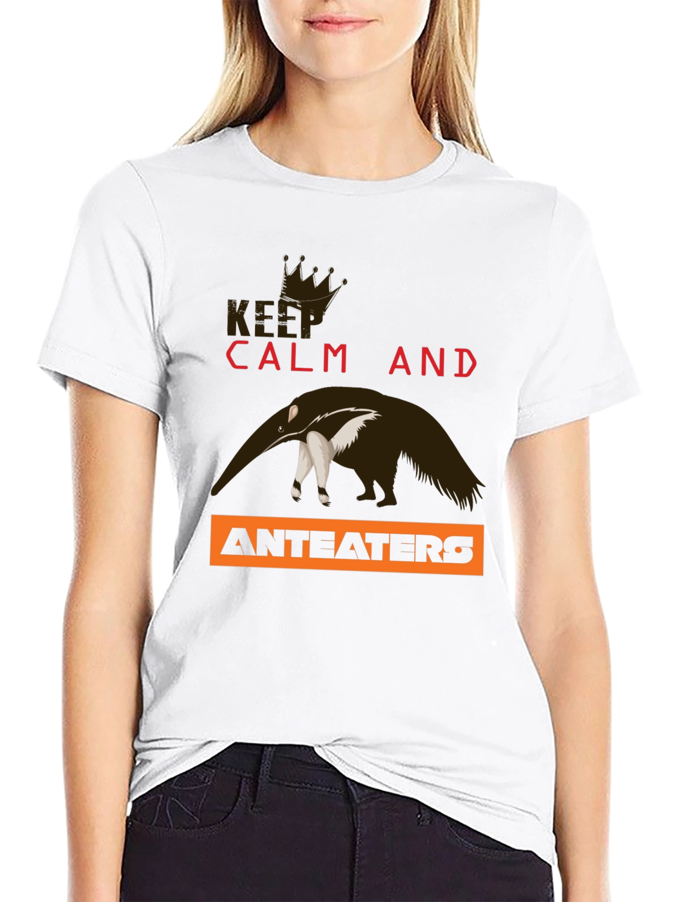 Black Keep Calm Anteaters T-Shirt view 9