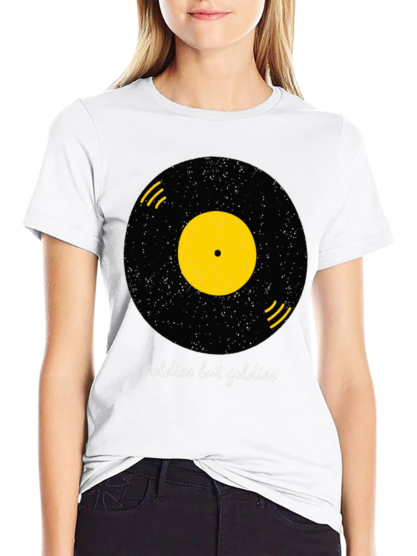 Black Oldies but Soldiers Graphic Tee - Vintage Vinyl Record Design view 9