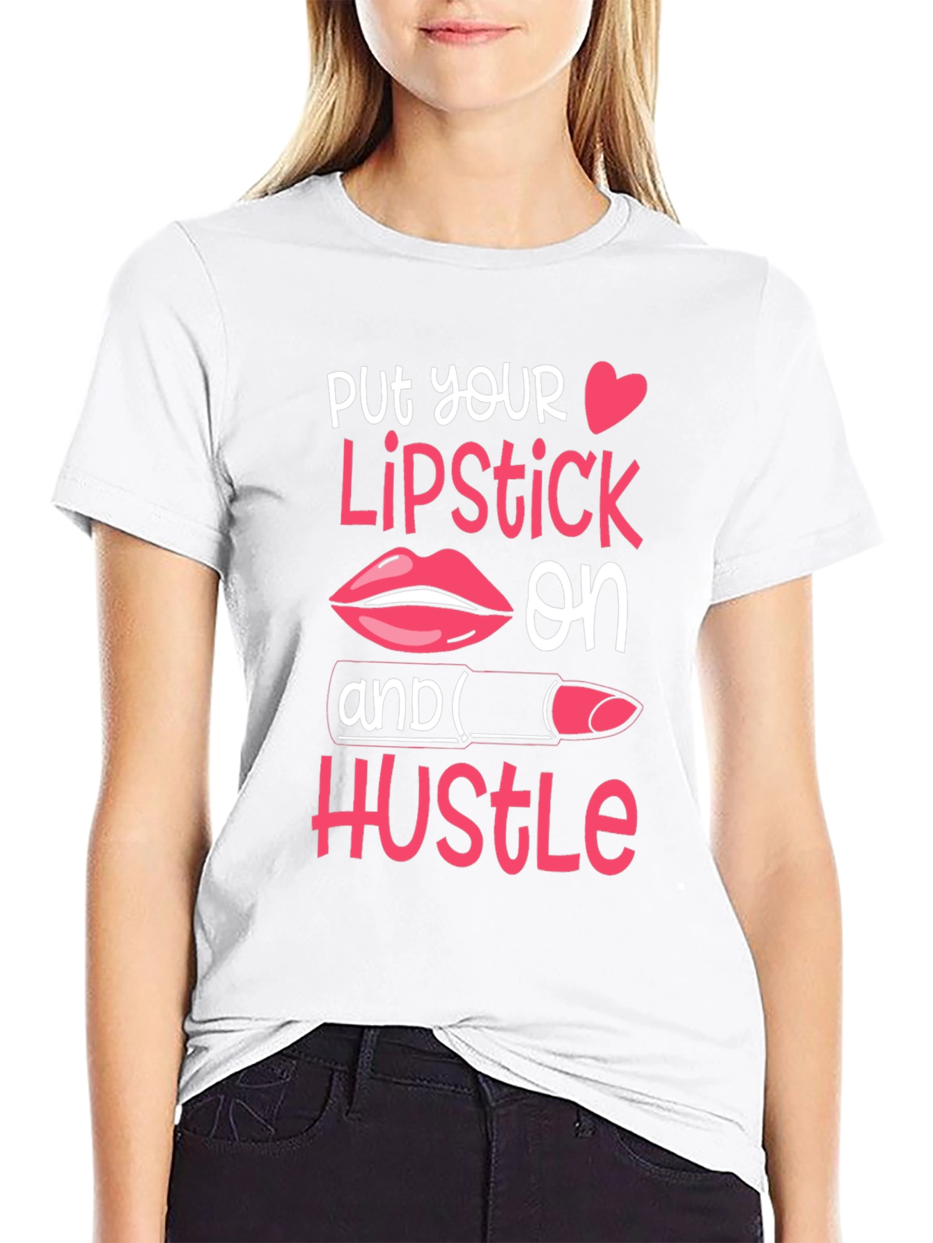 Black Put Your Lipstick On T-Shirt view 9
