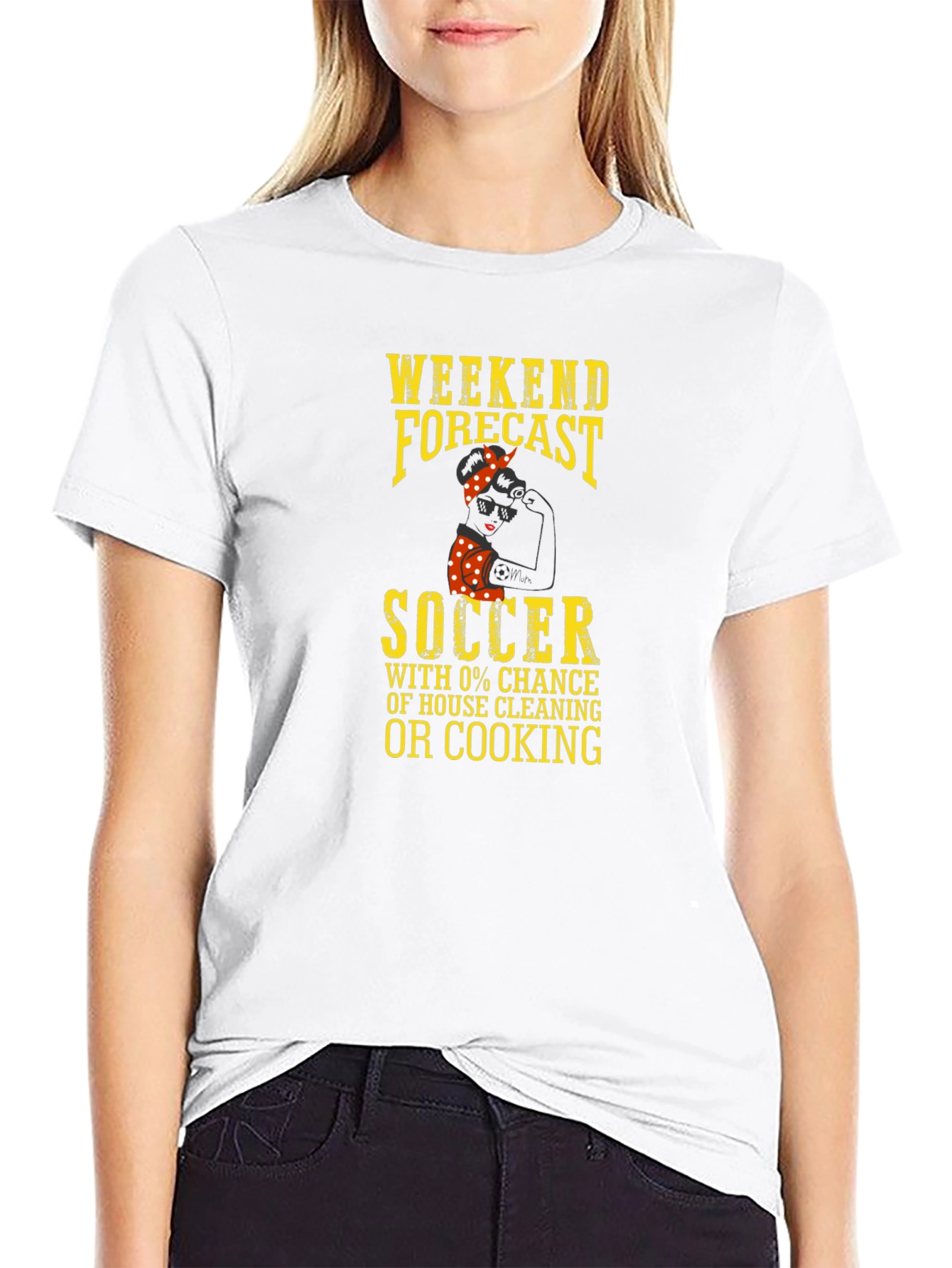 Black Weekend Forecast Soccer T-Shirt - No Cooking! view 9