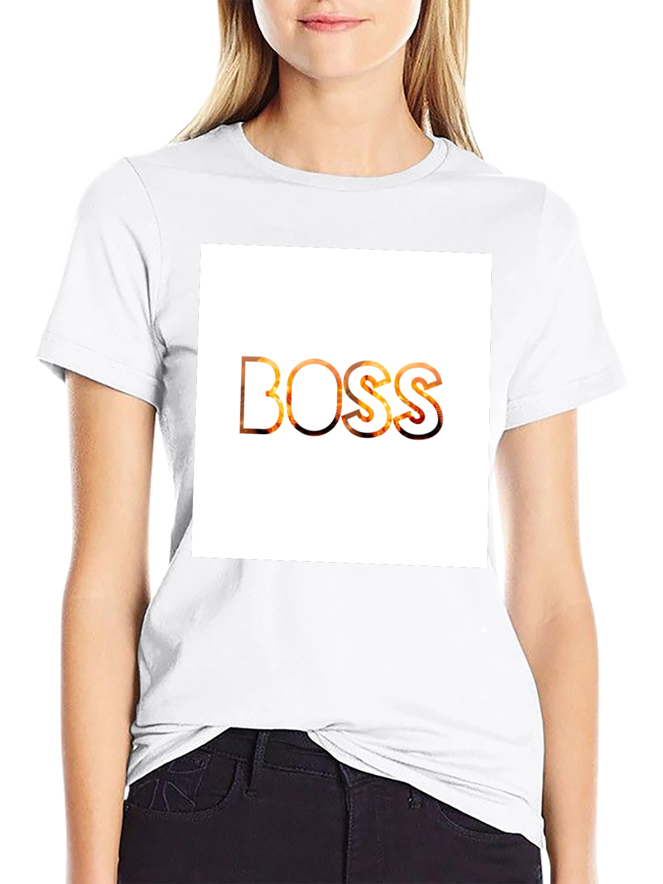 Black Boss Graphic Tee - Modern Men's Black T-Shirt view 9