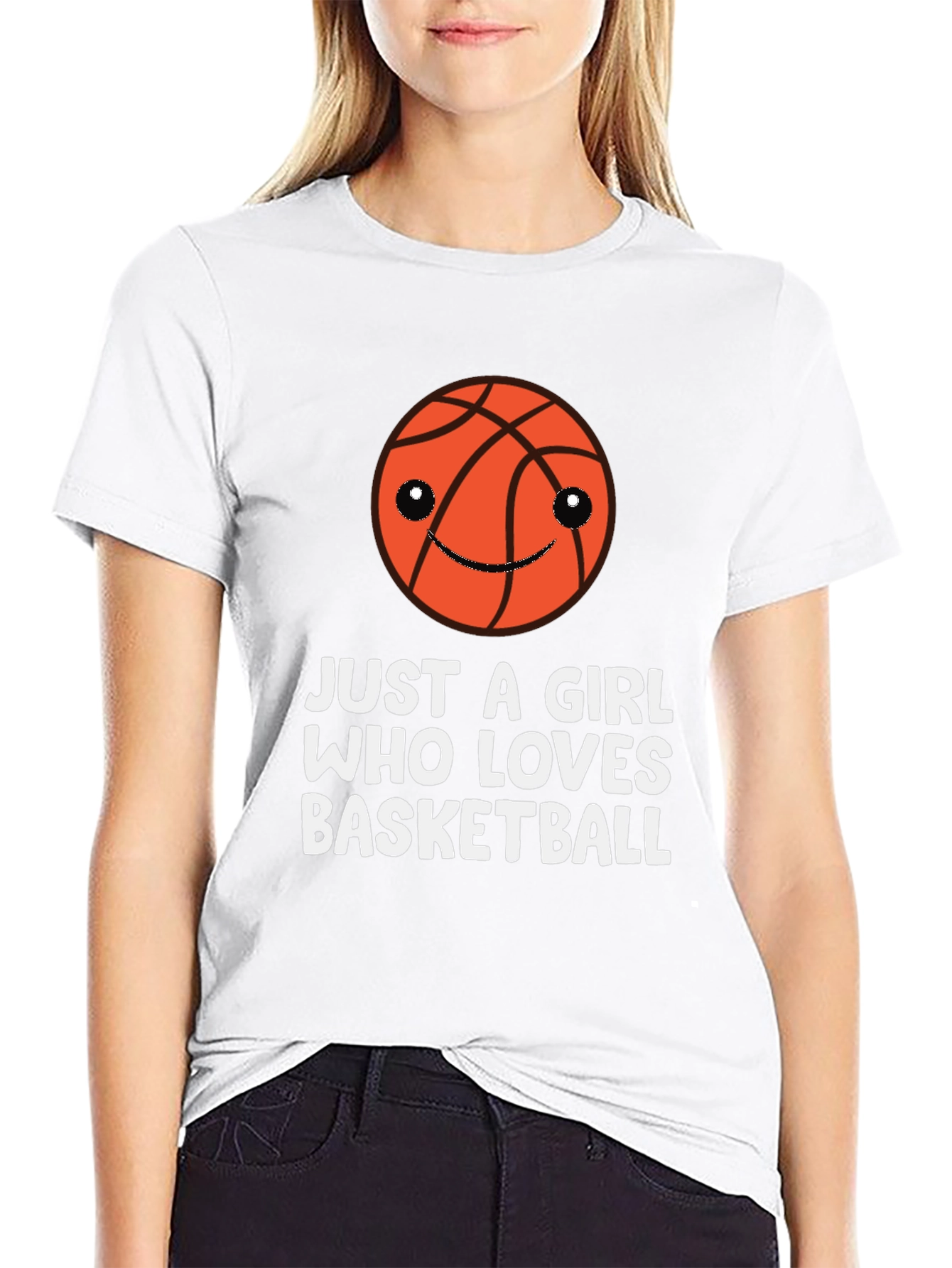 Black Basketball Lover T-Shirt - Just a Girl view 9