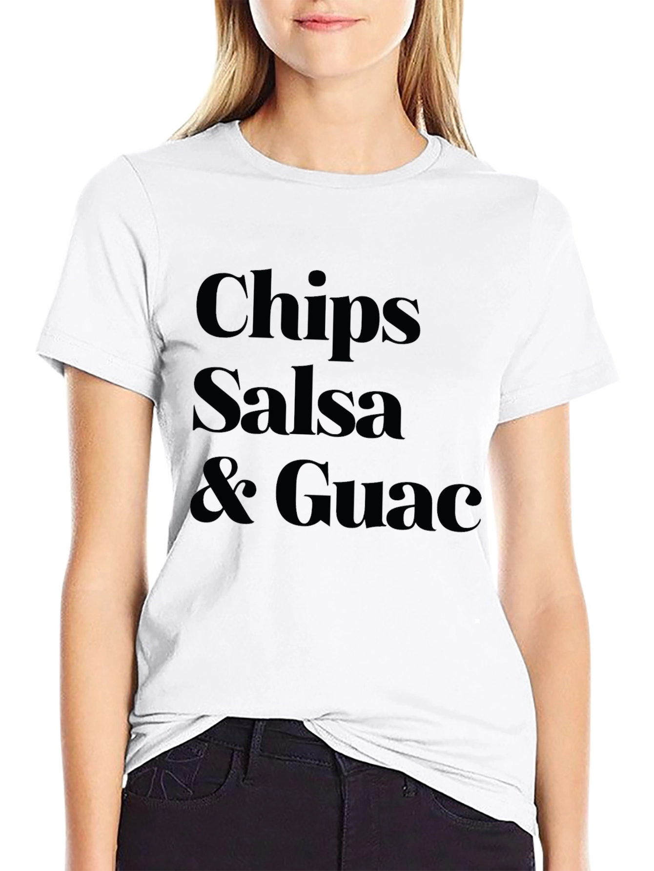 Black Chips Salsa & Guac Black Graphic T-Shirt view 9