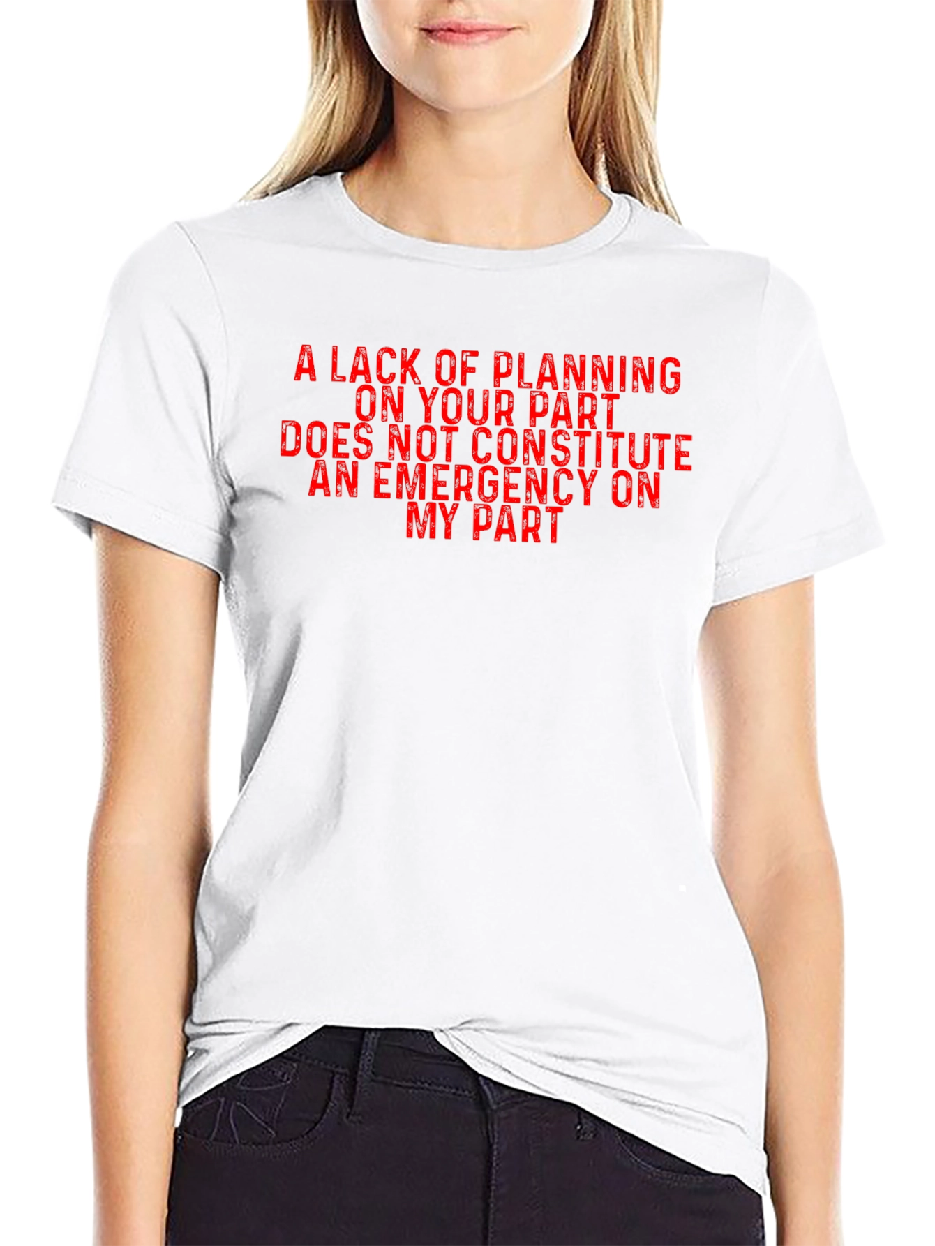 Black Funny Sarcastic T-Shirt: Lack of Planning view 9