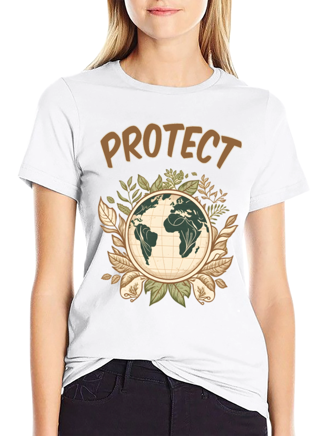 Black Protect Earth Graphic Tee view 9