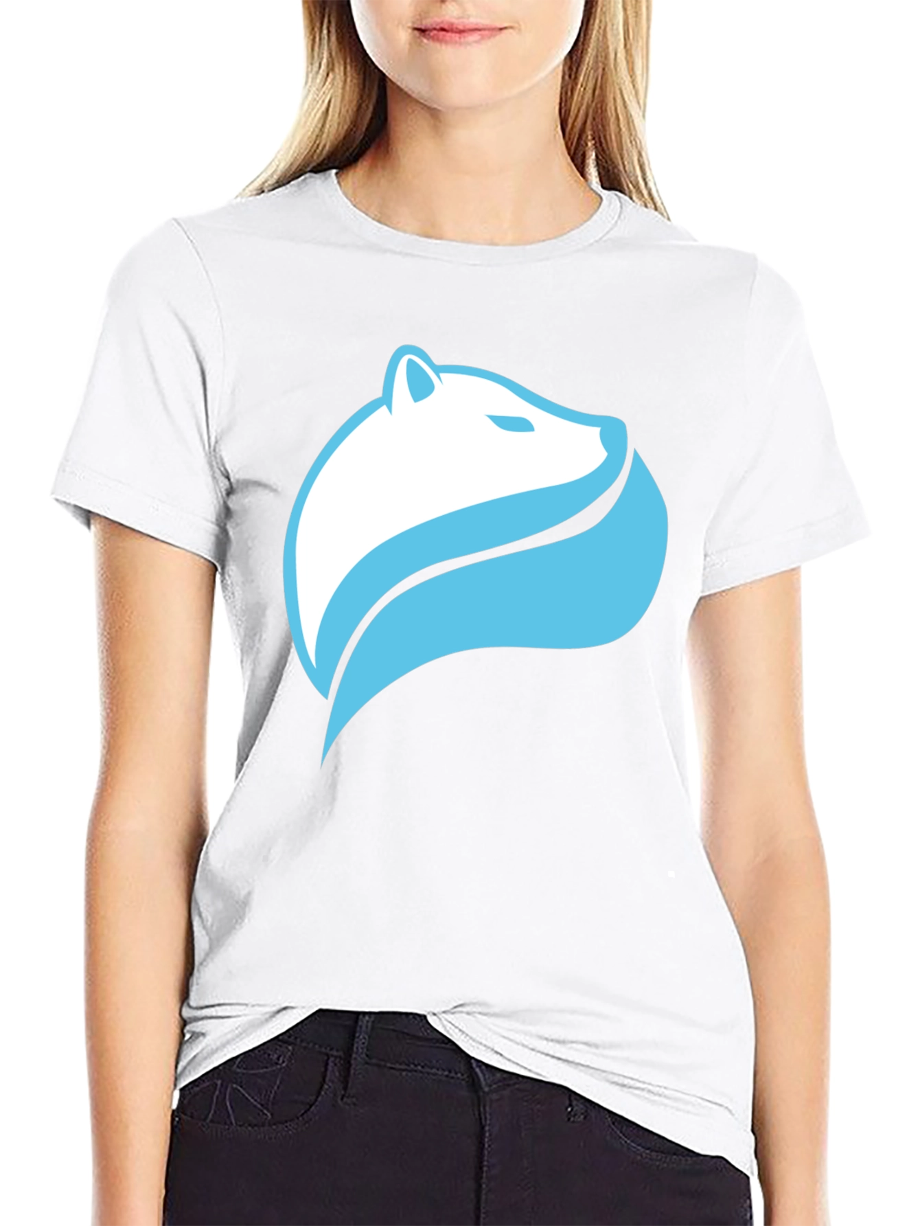 Black Cool Graphic Tee - Stylized Polar Bear Design view 9