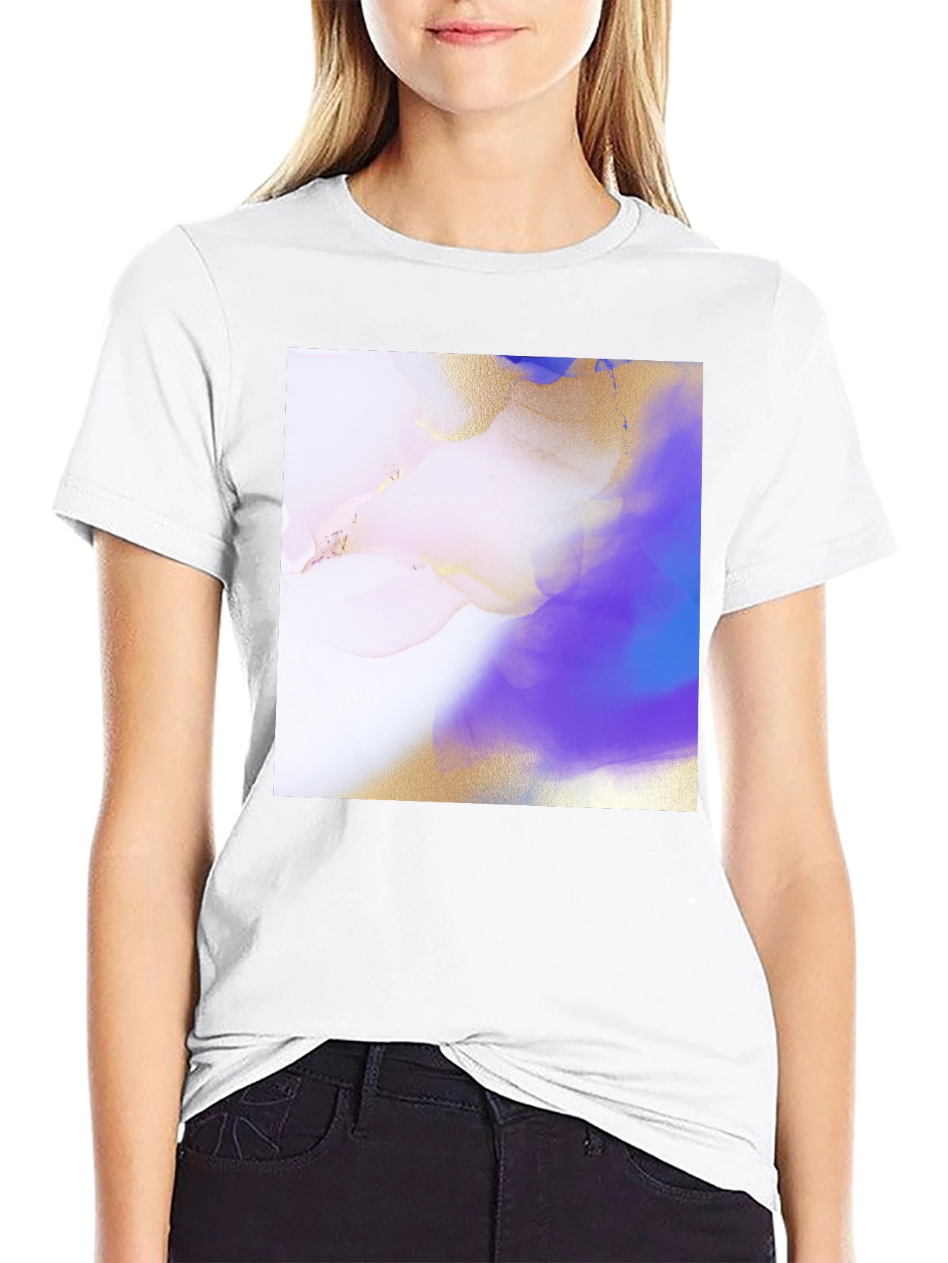 Black Abstract Art Black T-Shirt - Unique Design view 9