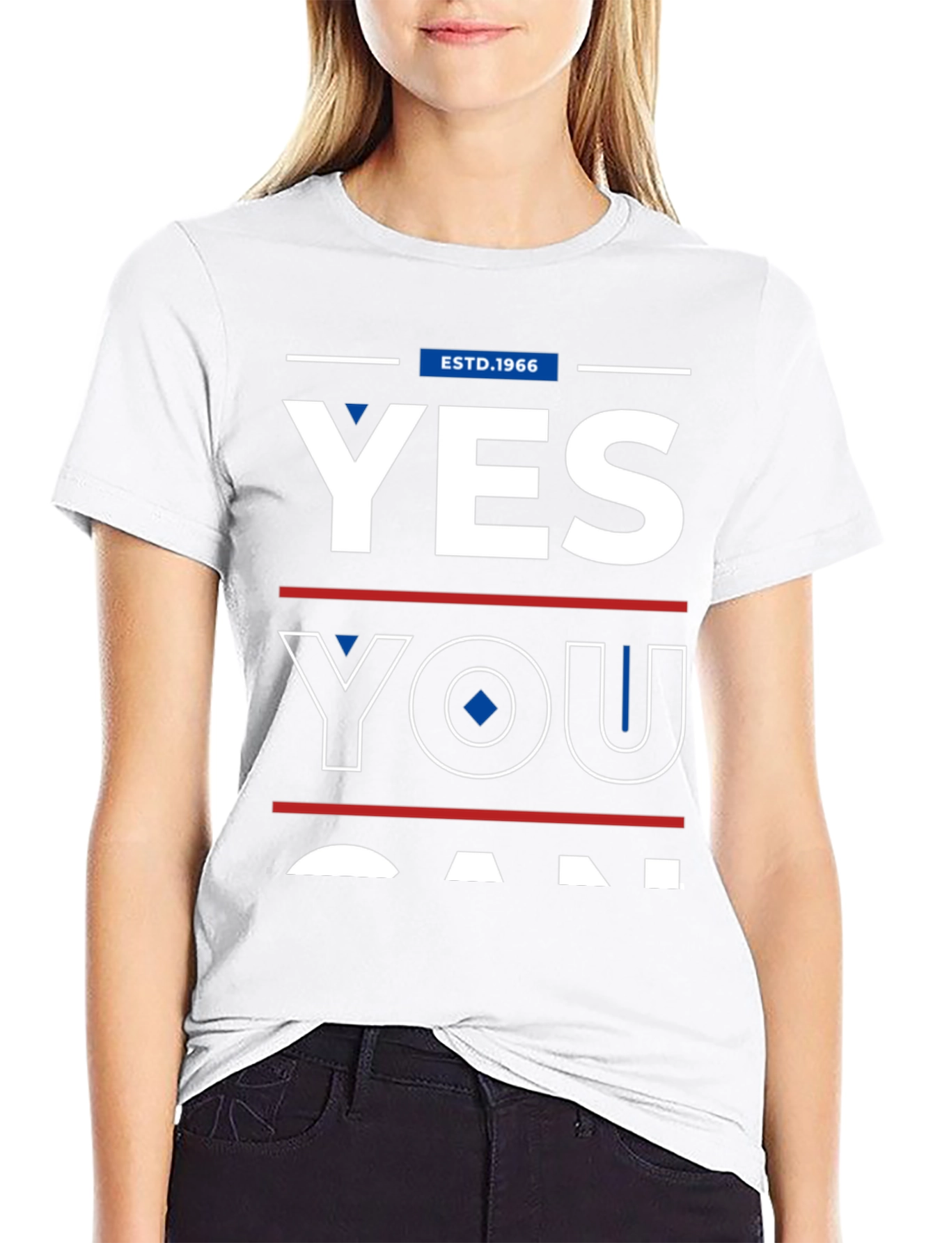 Black Yes You Can Graphic Tee - Est. 1966 - Mens T-Shirt view 9