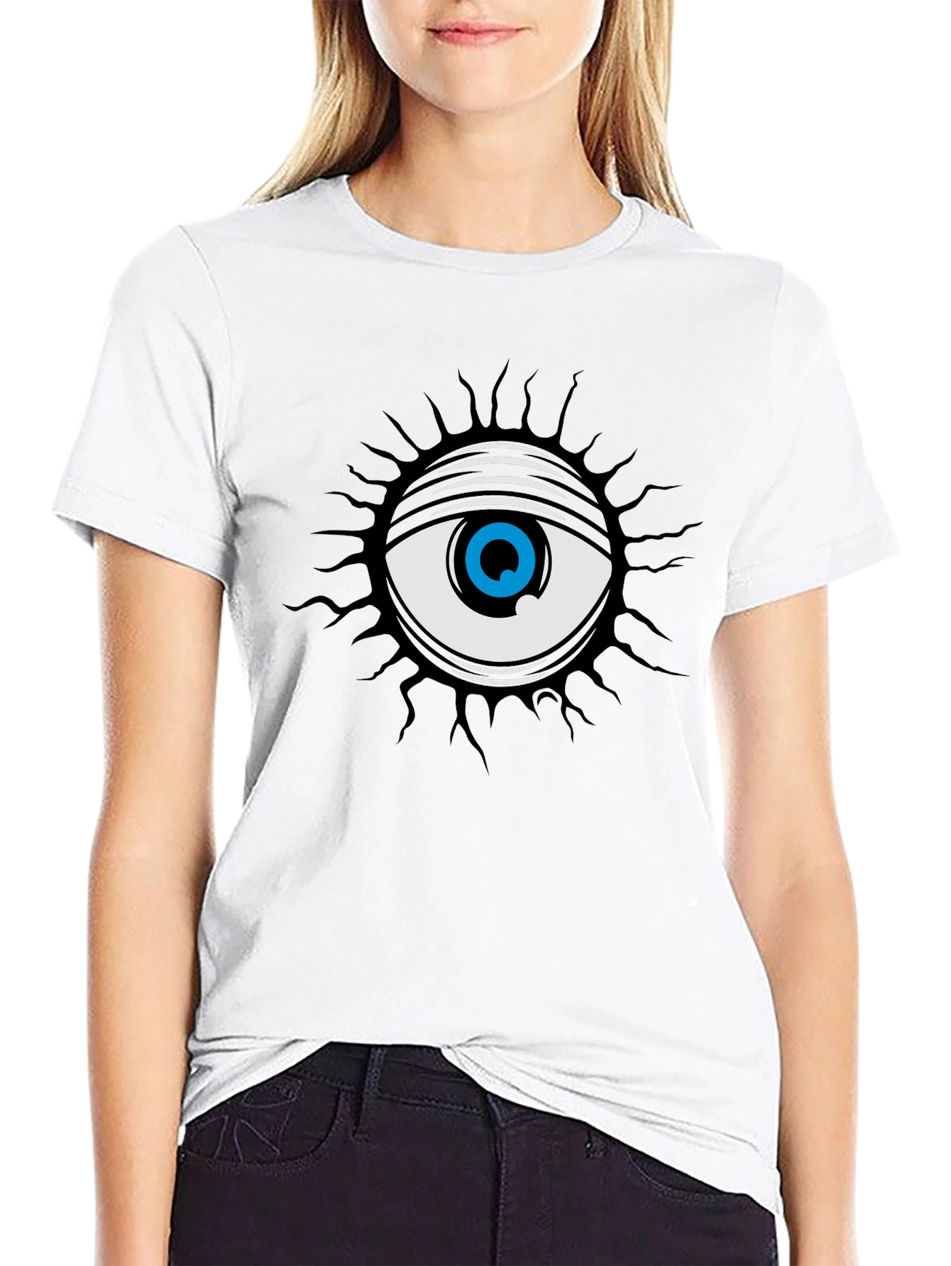 Black All Seeing Eye Graphic Tee - Black view 9