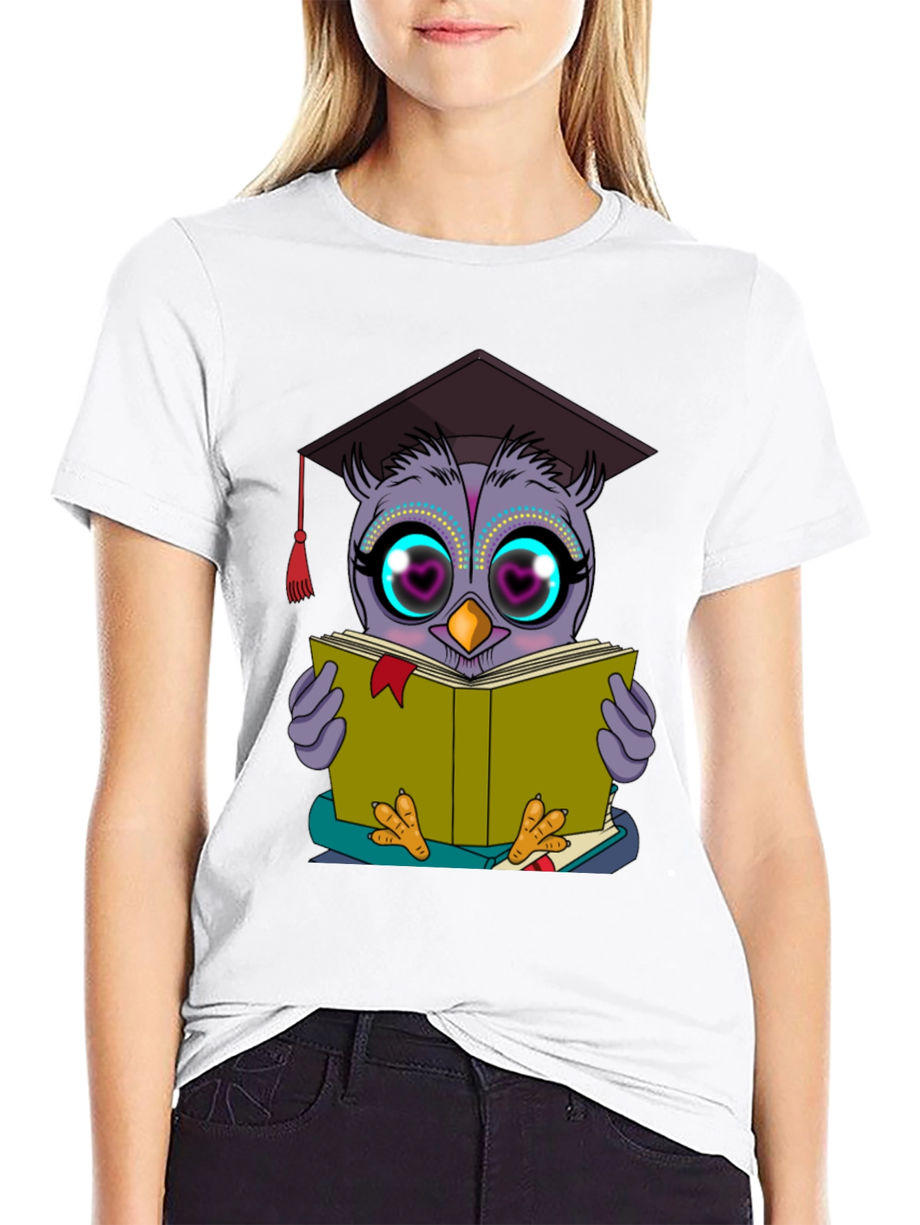 Black Owl Graduate T-Shirt Funny Bookworm Shirt view 9