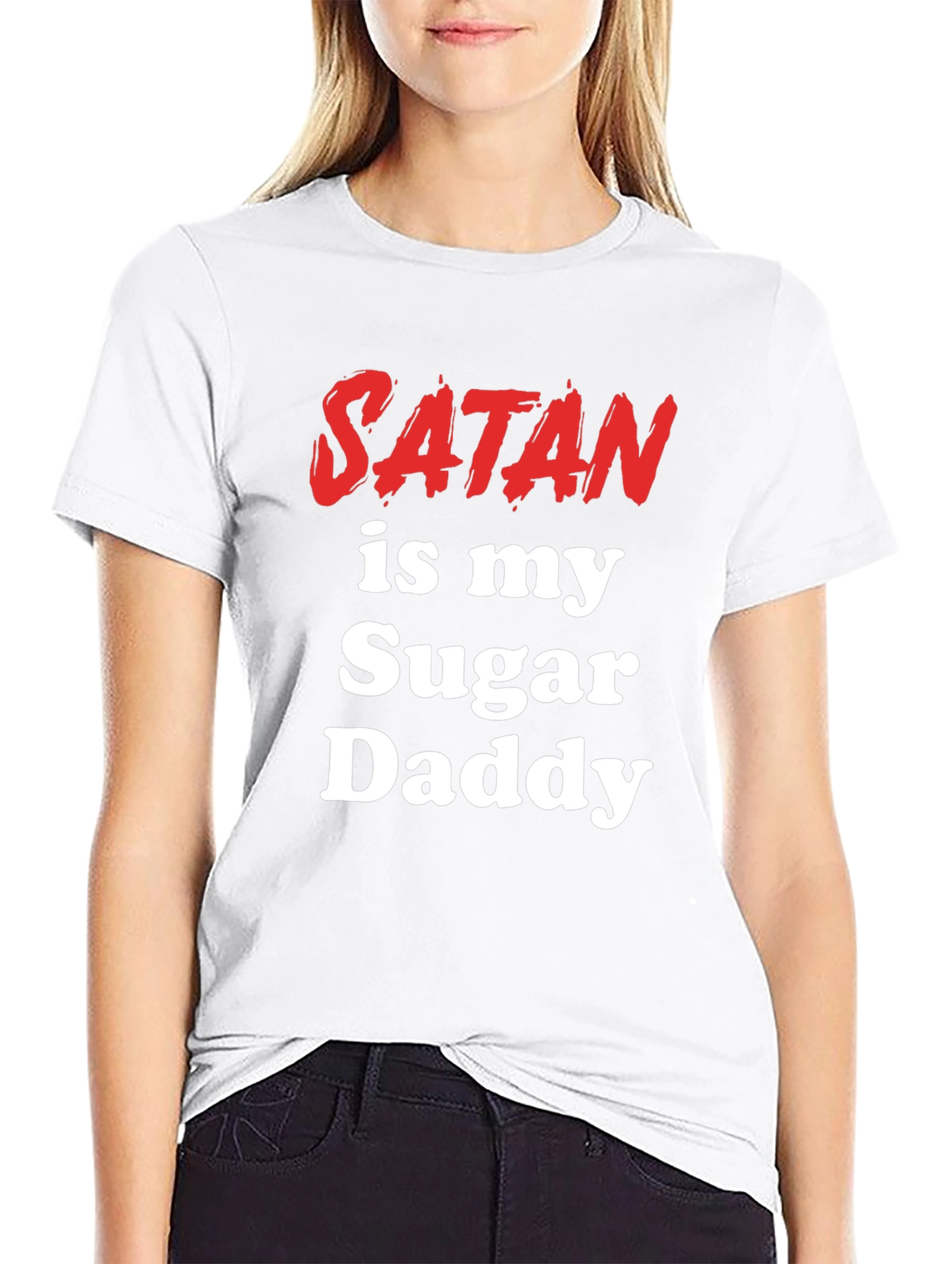 Black Satan Is My Sugar Daddy T-Shirt - Bold Graphic Tee view 9