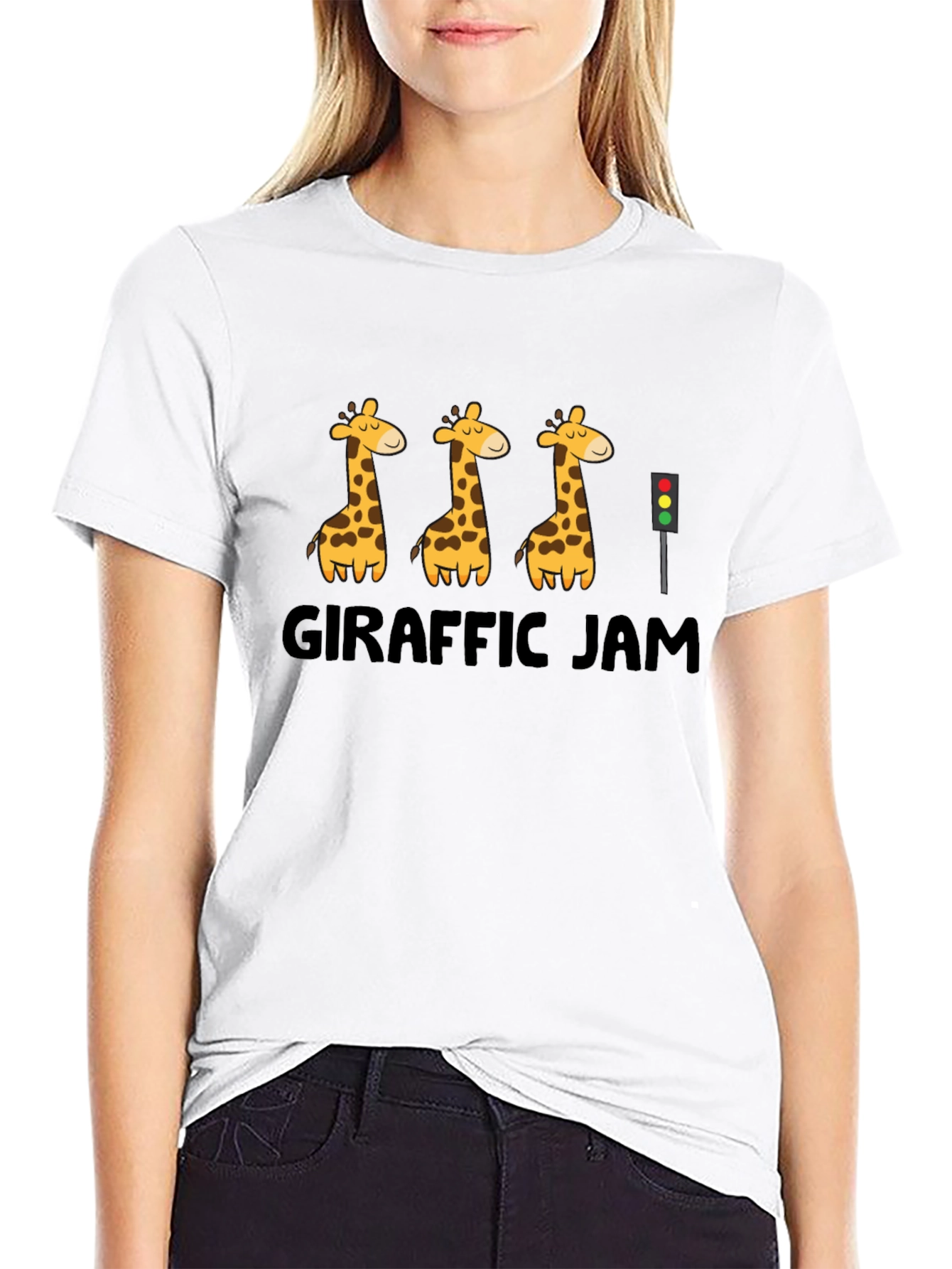Black Giraff Traffic Jam Black T-Shirt view 9
