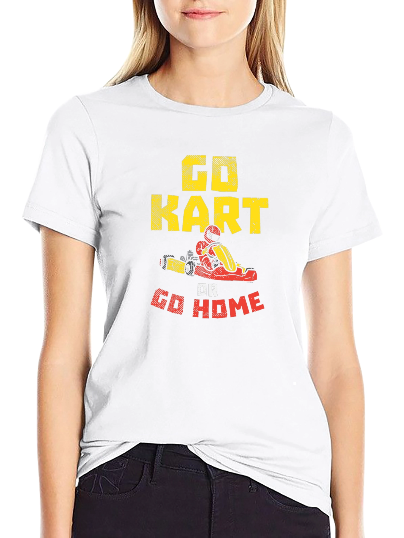 Black Go Kart or Go Home T-Shirt view 9