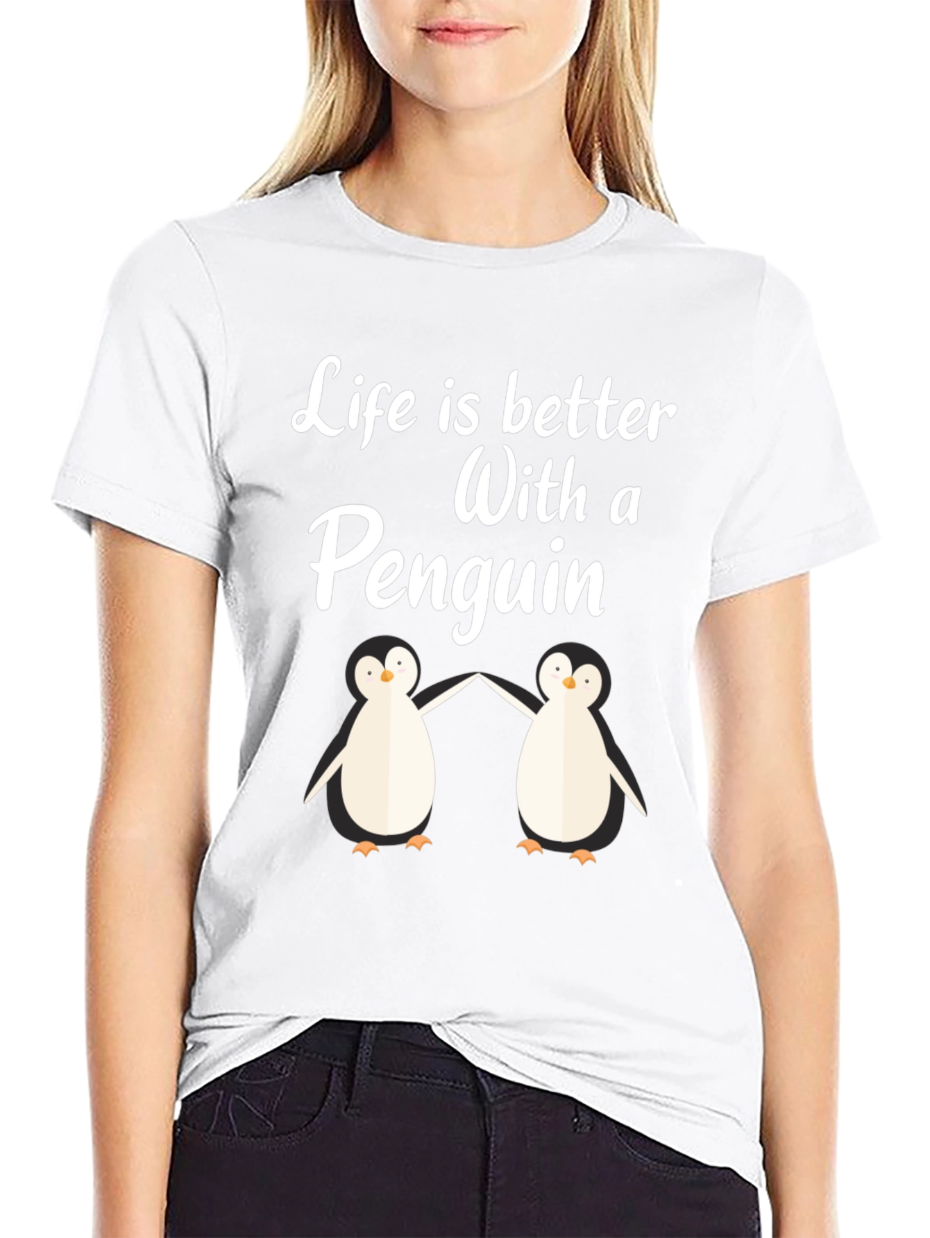 Black Life is Better With a Penguin Graphic T-Shirt view 9