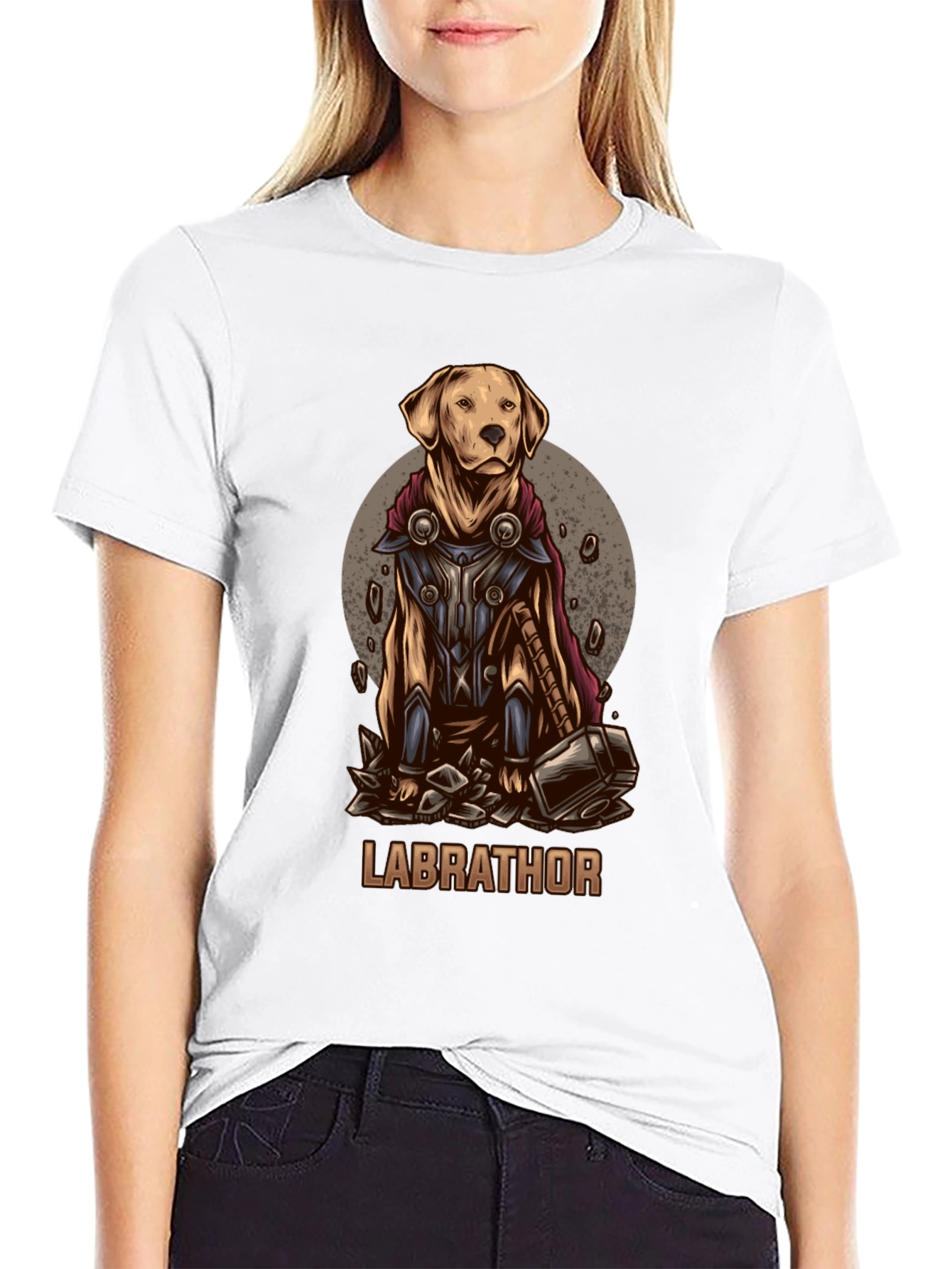 Black Labrathor Dog Graphic T-Shirt - Funny Pet Lover Tee view 9
