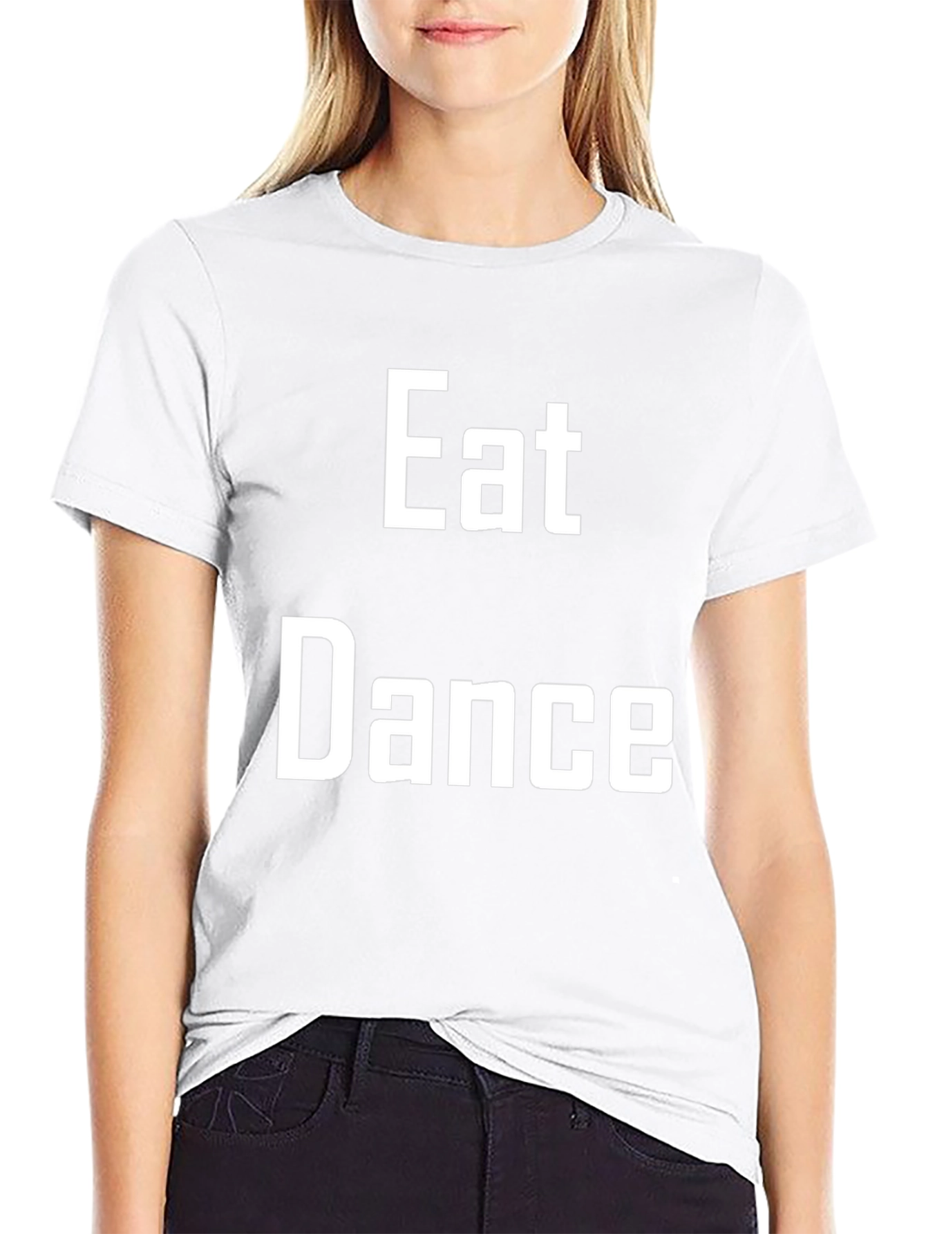 Black Eat Dance T-Shirt: Black Cotton Blend Tee view 9