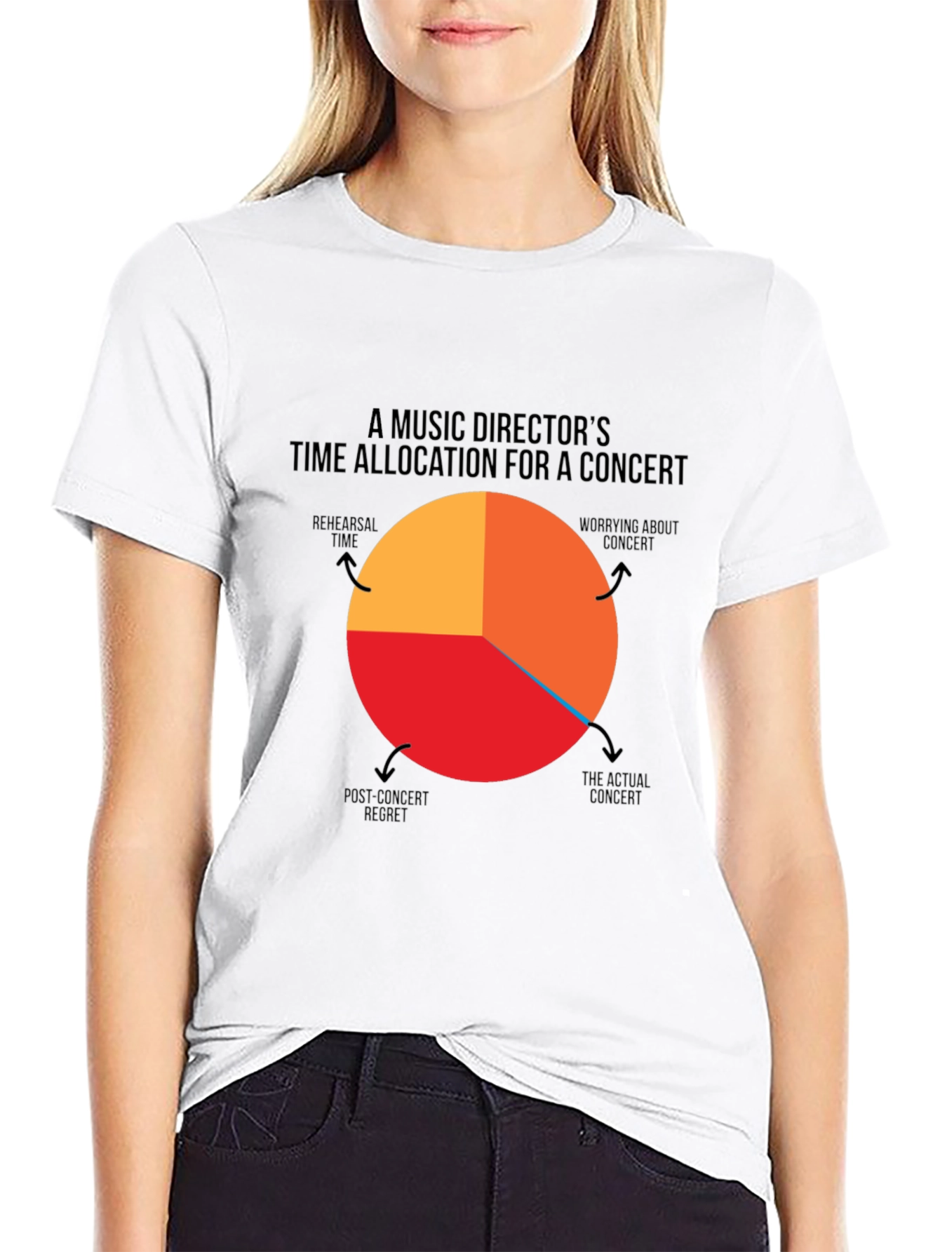 Black Music Director Concert Pie Chart T-Shirt view 9