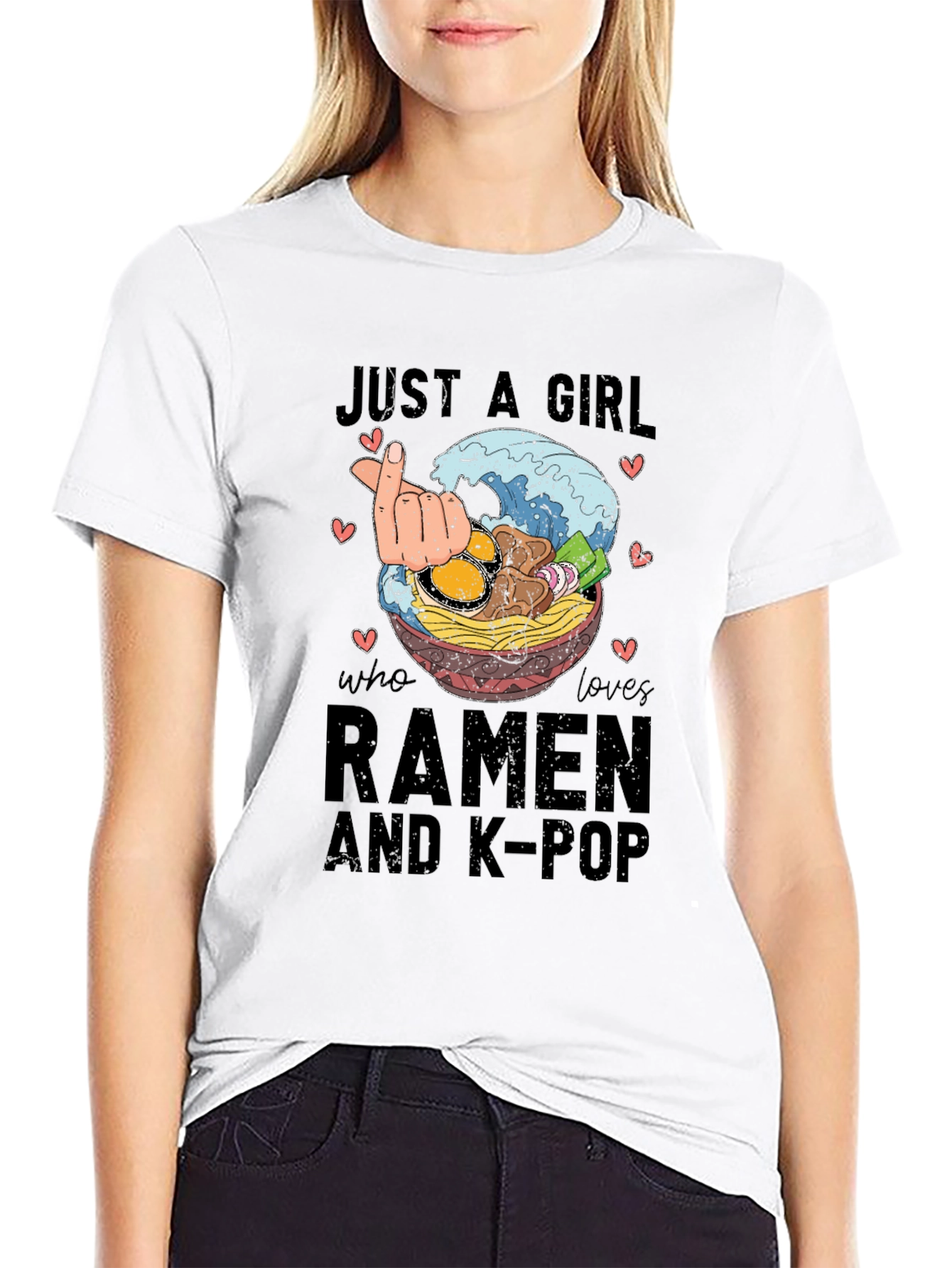 Black Ramen & K-Pop Graphic Tee view 9