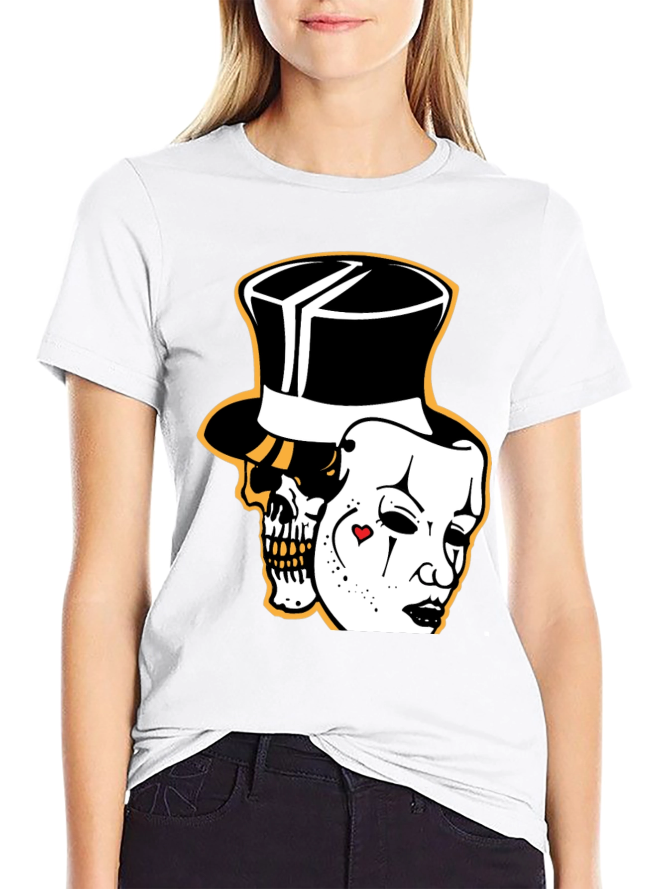 Black Skull Mask Graphic Tee - Stylish Black Cotton T-Shirt view 9