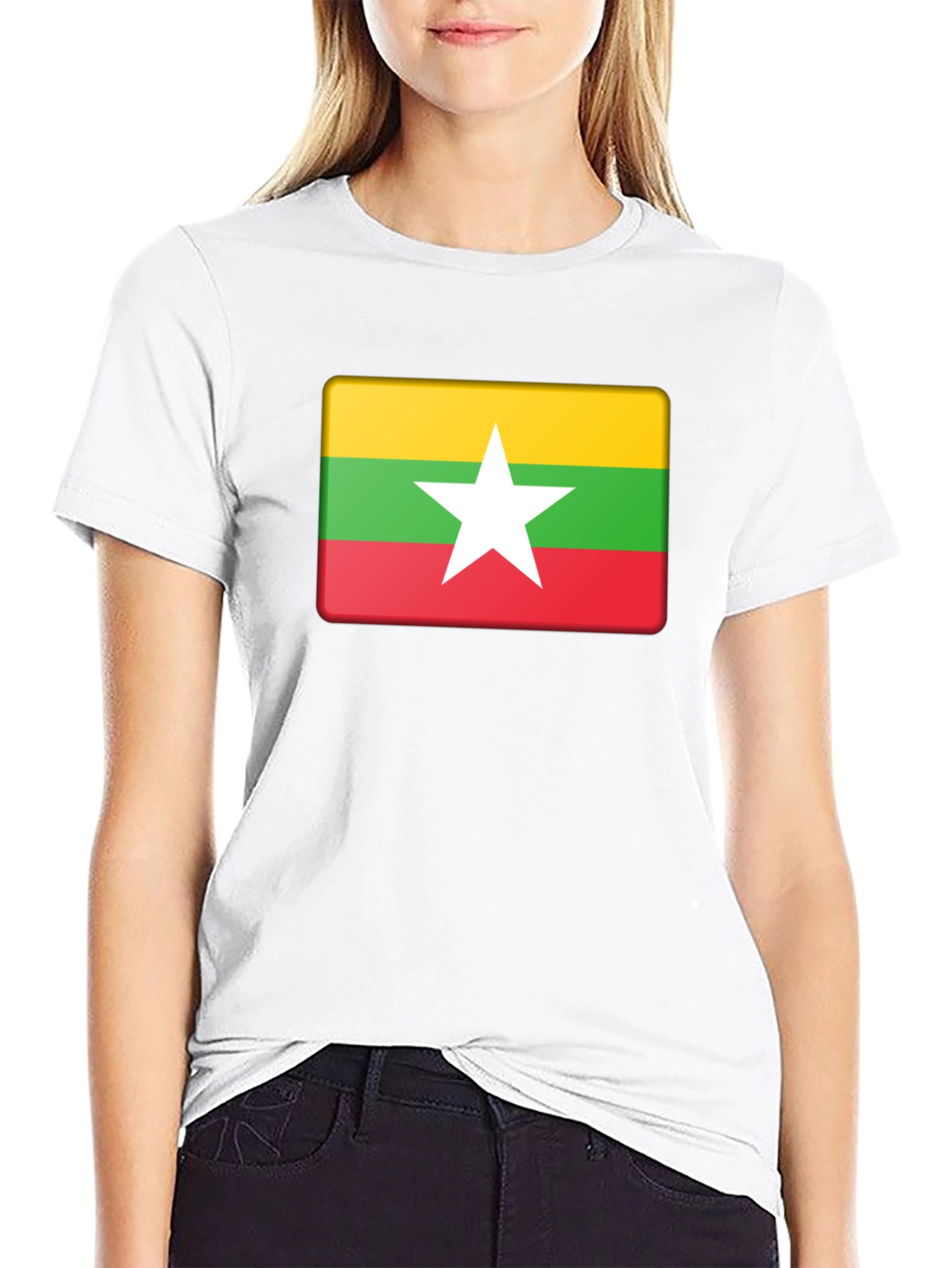 Black Myanmar Flag T-Shirt - Show Your Pride! view 9