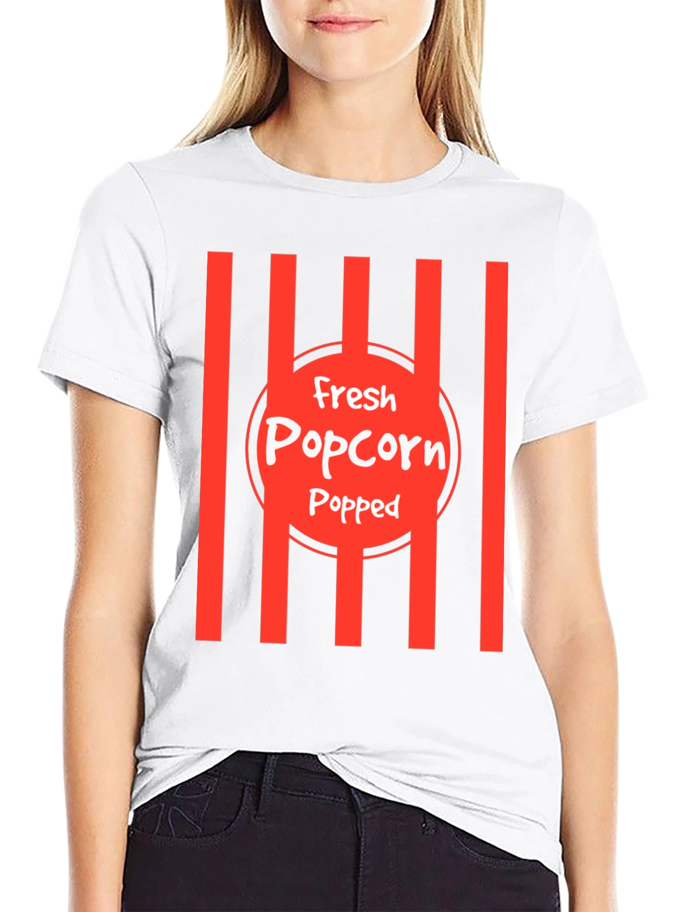 Black Fresh Popped Popcorn Graphic Tee view 9