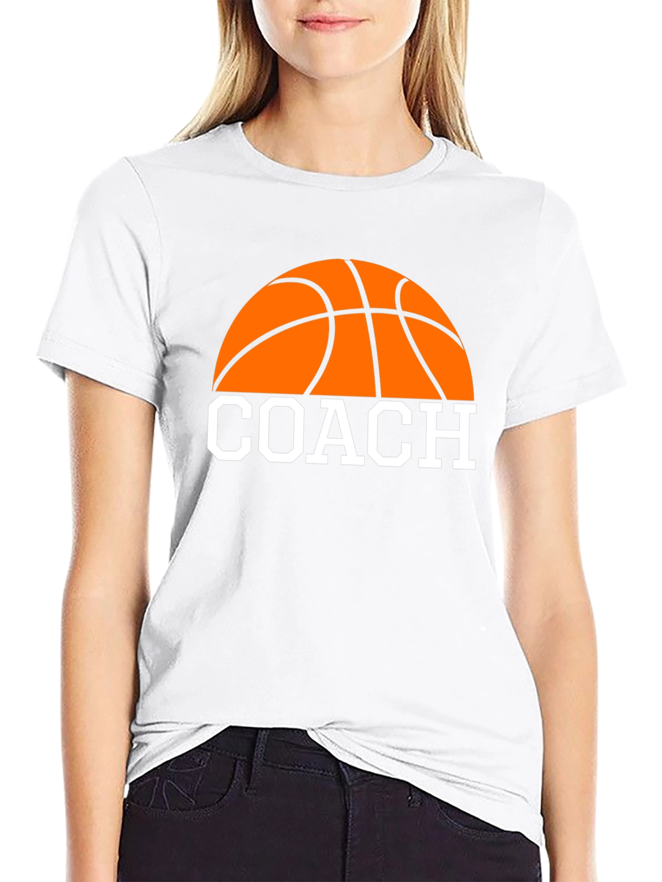 Black Basketball Coach Graphic Tee view 9