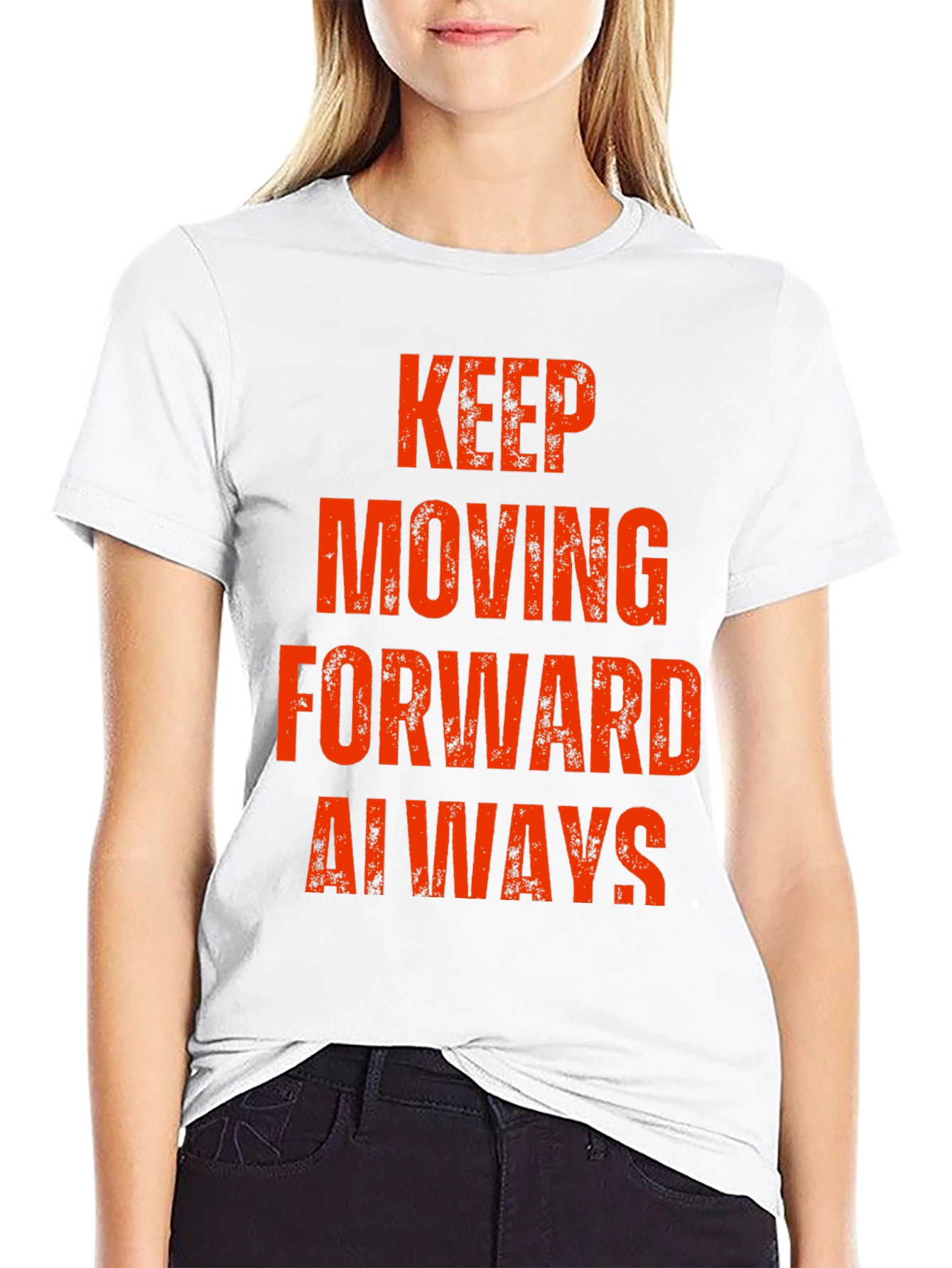 Black Keep Moving Forward Always T-Shirt view 9