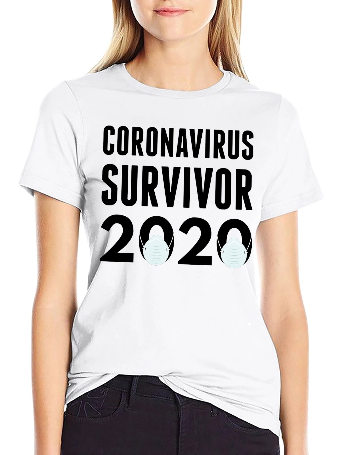 Black Coronavirus Survivor 2020 T-Shirt view 9