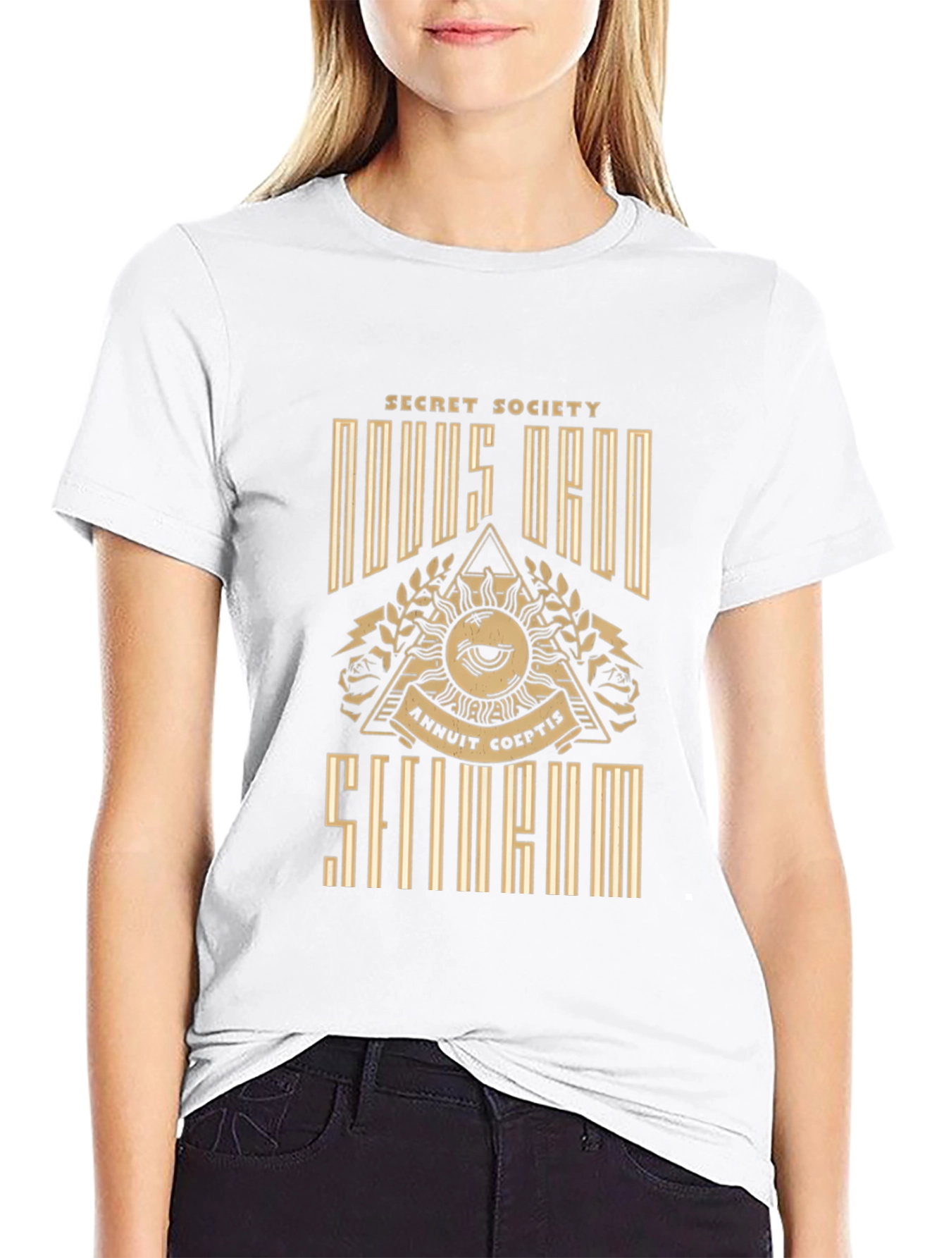 Black Secret Society Novus Ordo Seclorum Graphic T-Shirt view 9
