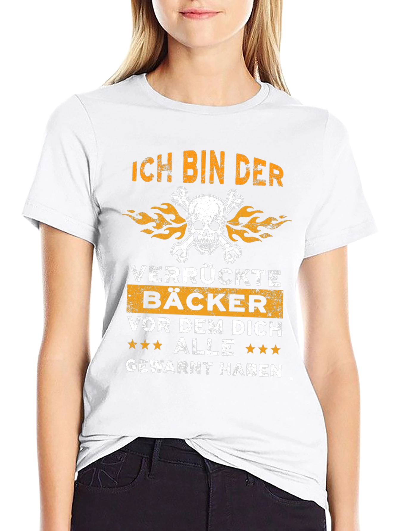 Black Ich Bin Der Verrückte Bäcker Funny Baker T-Shirt view 9
