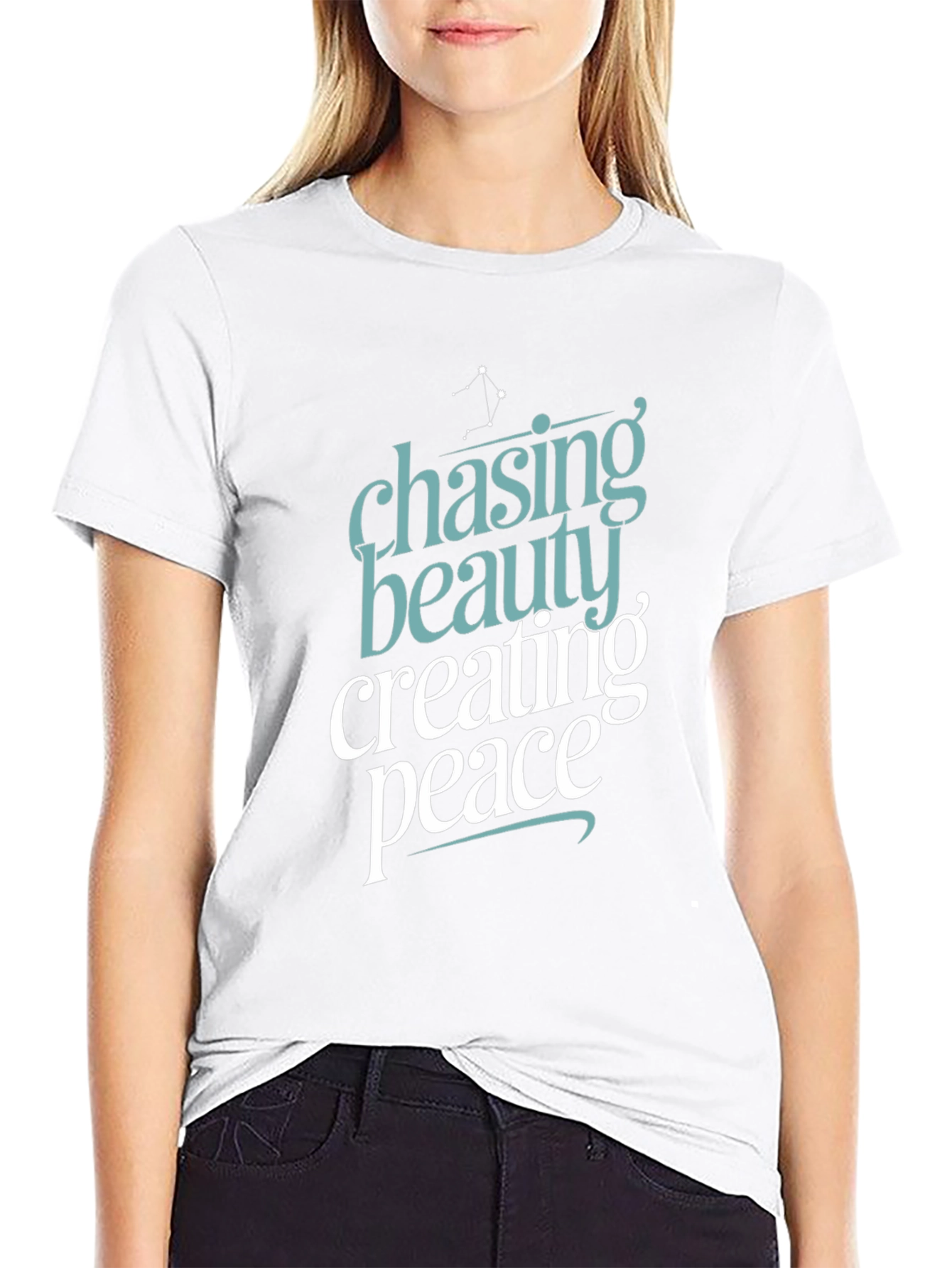 Black Chasing Beauty Creating Peace Graphic Tee view 9