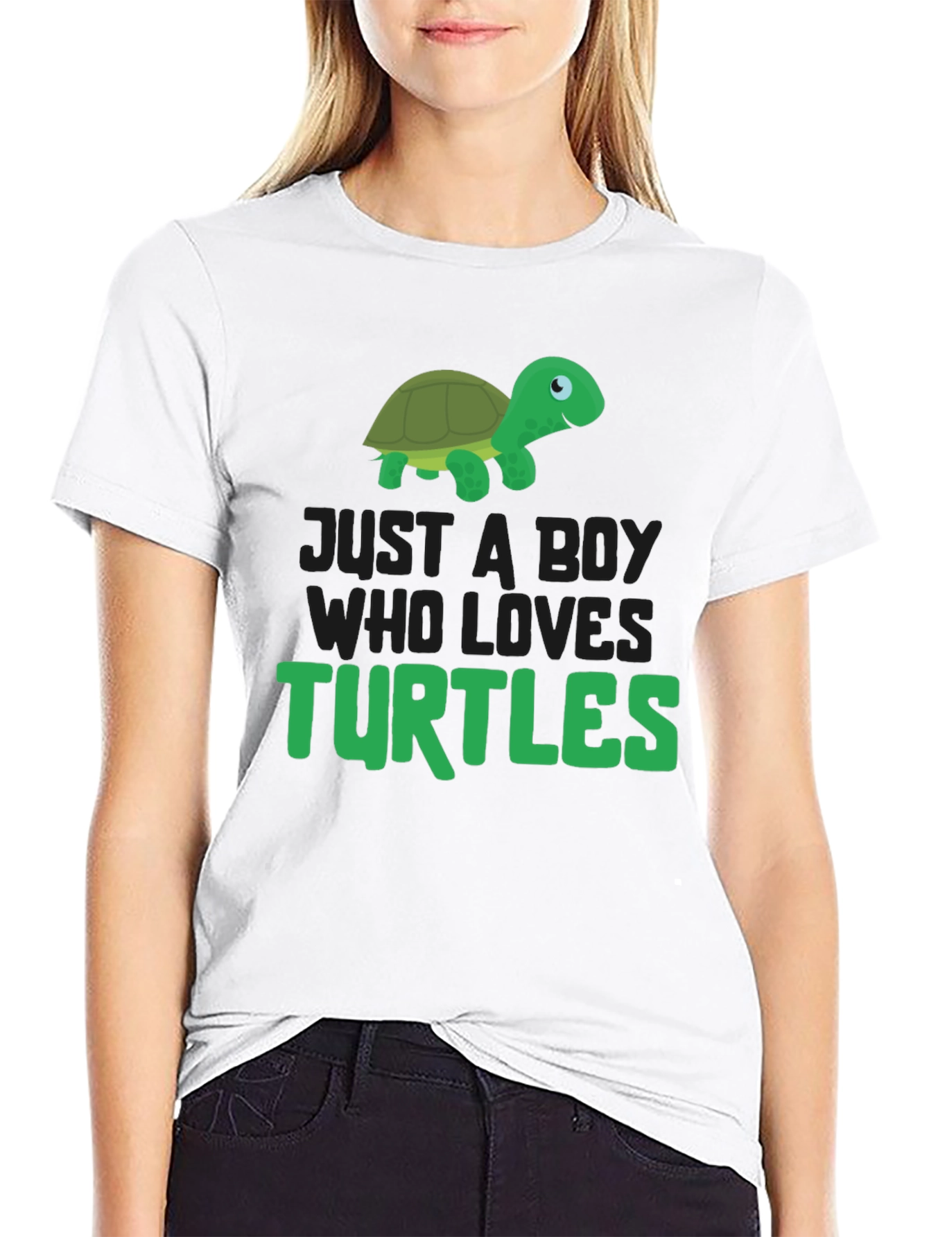Black Boy Who Loves Turtles T-Shirt view 9