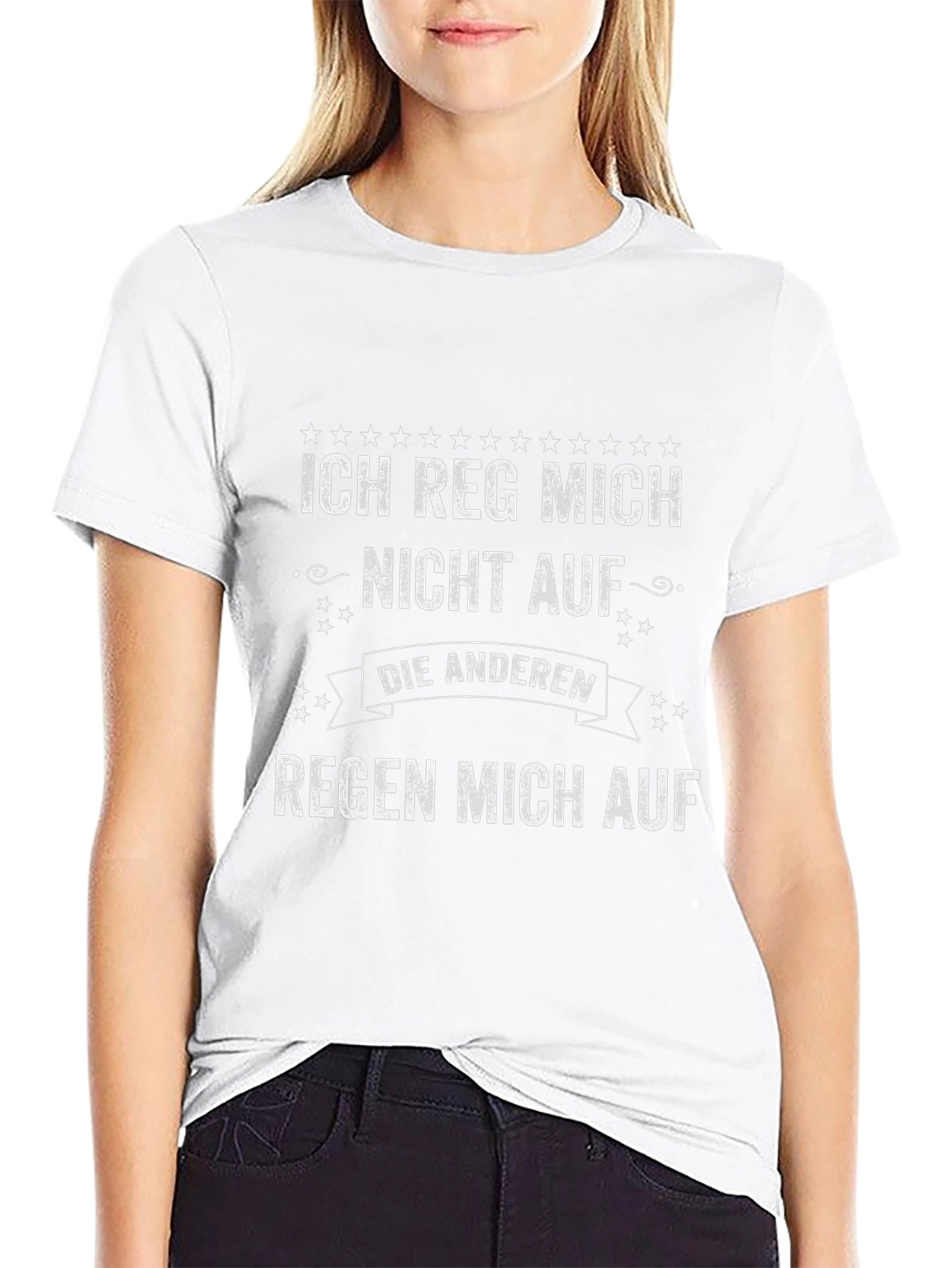 Black Ich Reg Mich Nicht Auf Funny Graphic T-Shirt view 9