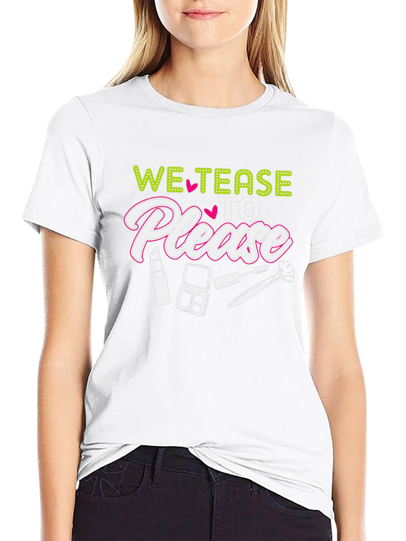 Black "We Tease to Please" Graphic Tee view 9