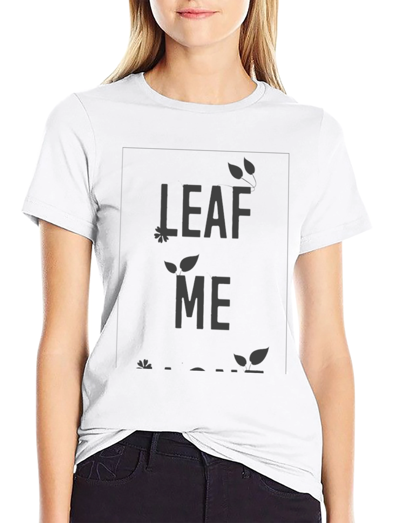 Black Leaf Me Alone Graphic Tee - Relaxed Fit view 9