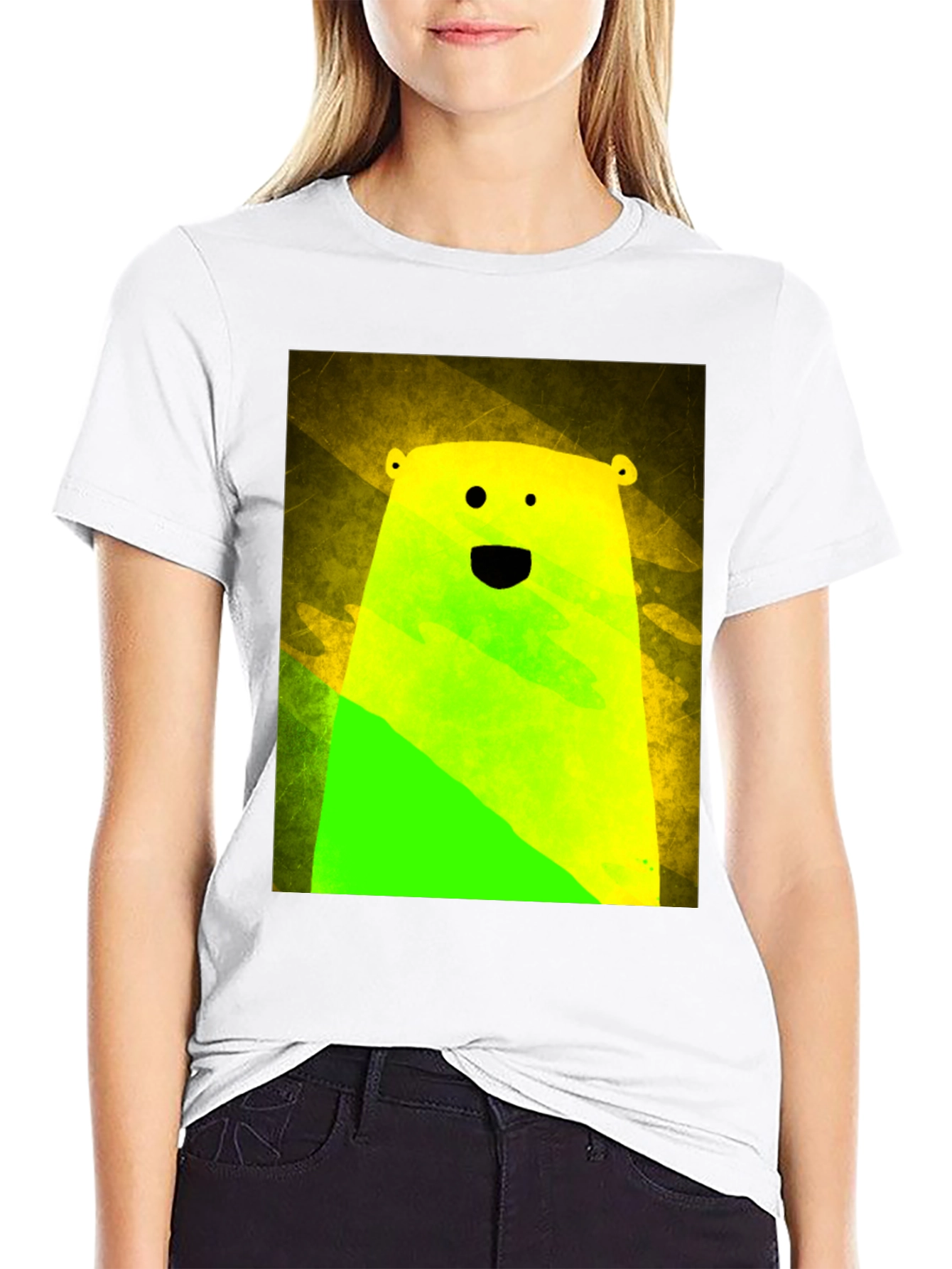 Black Vibrant Bear Graphic Tee - Unique Streetwear Style view 9