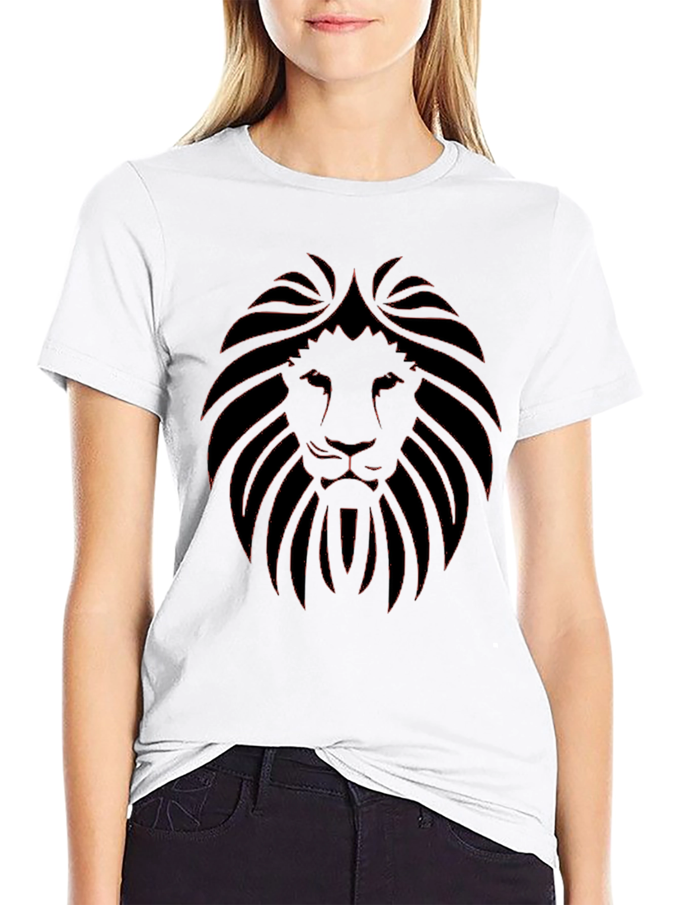 Black Lion Graphic Black T-Shirt - Bold & Stylish view 9