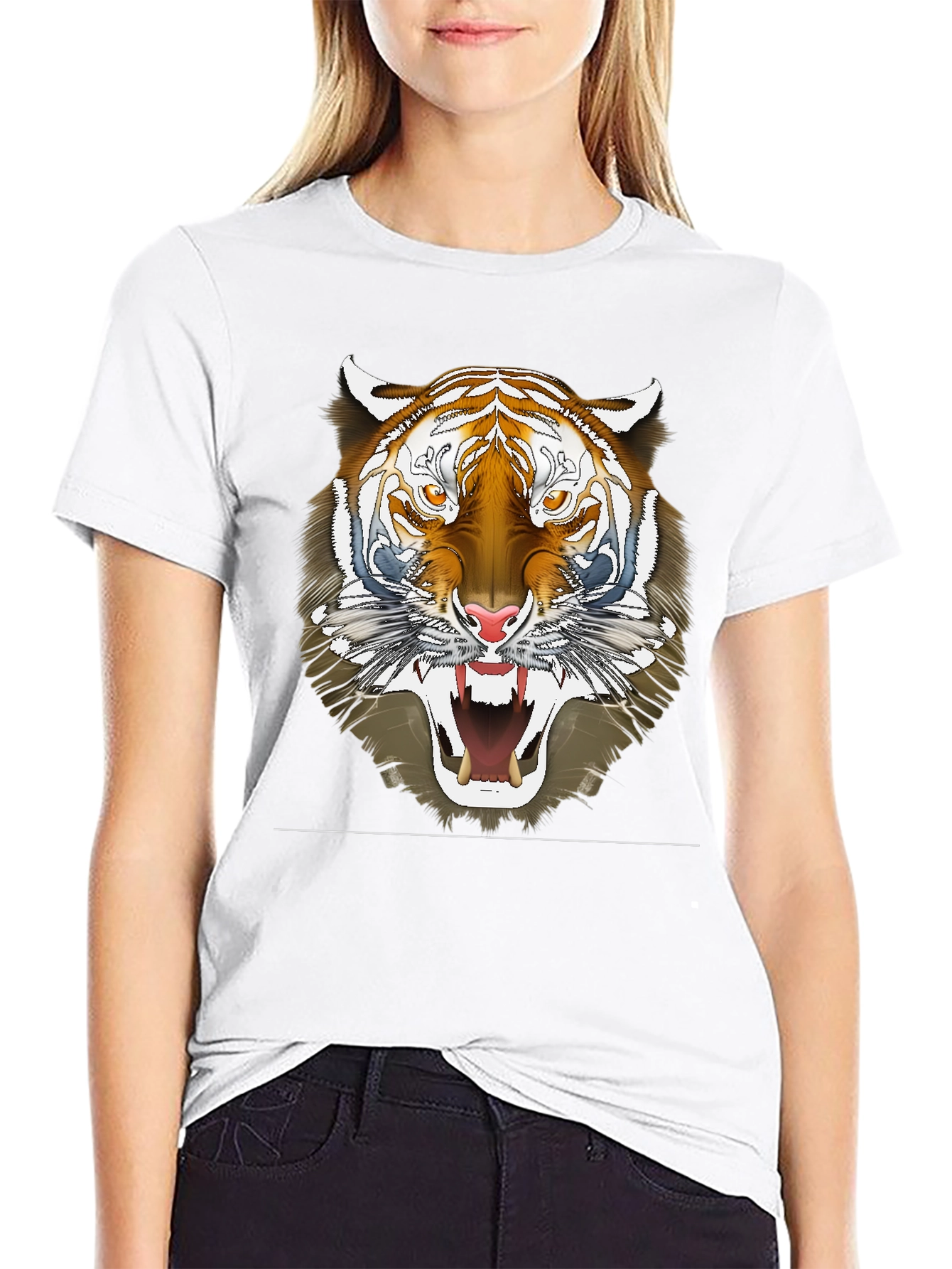 Black Black Tiger Graphic T-Shirt - Men's Fashion Tee view 9